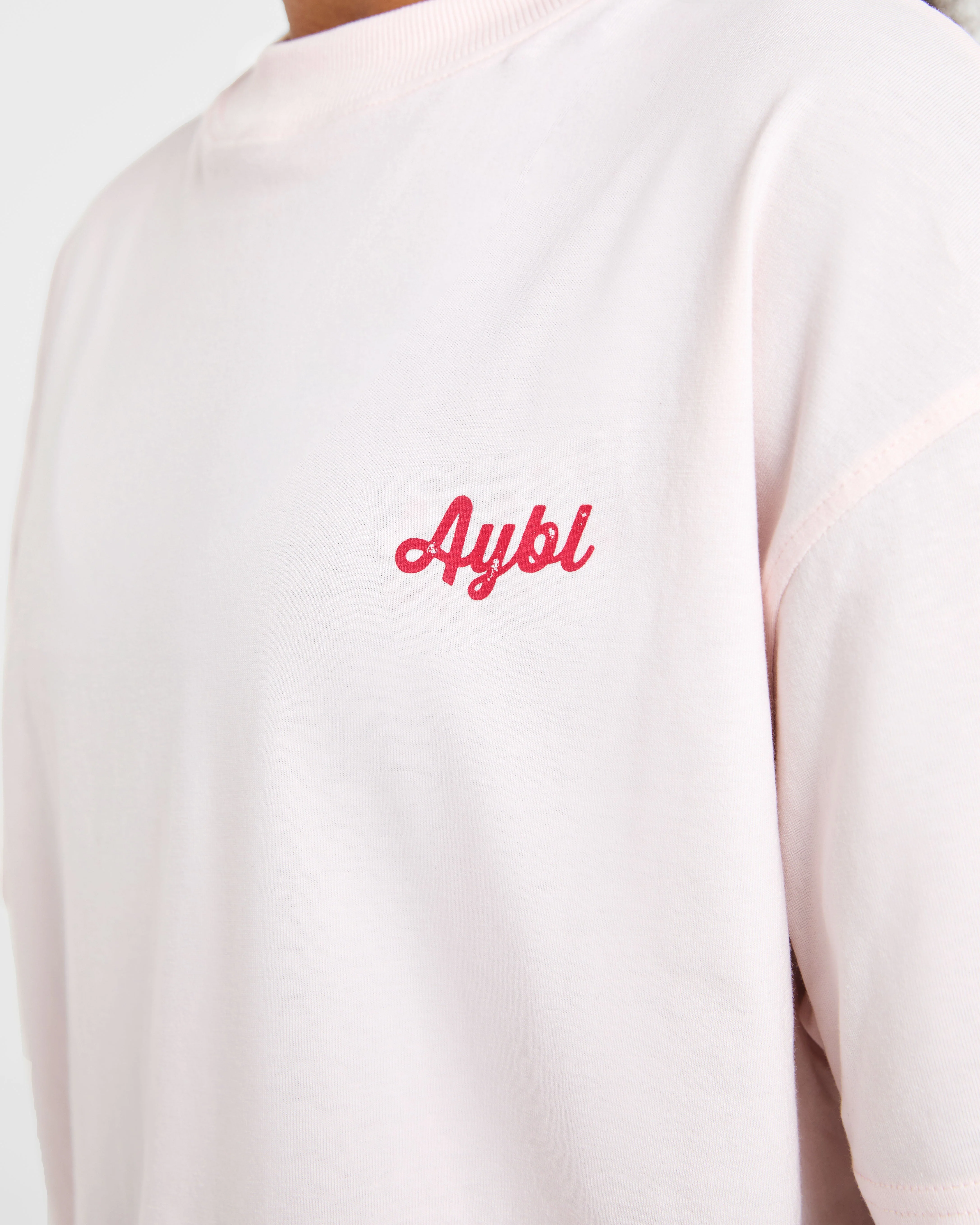 Retro Athletics Club Oversized T Shirt - Pink - Image 5