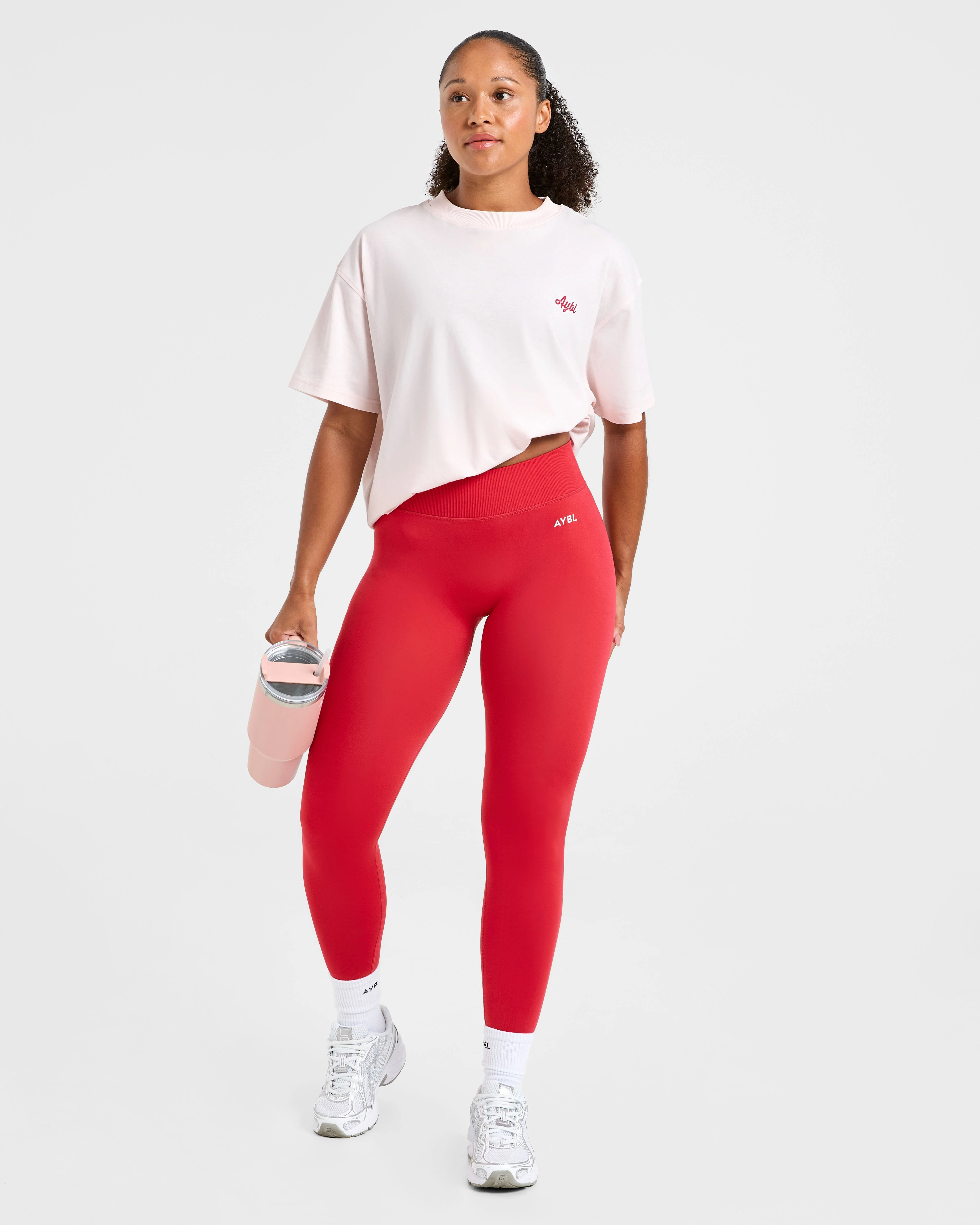 Retro Athletics Club Oversized T Shirt - Pink - Image 8