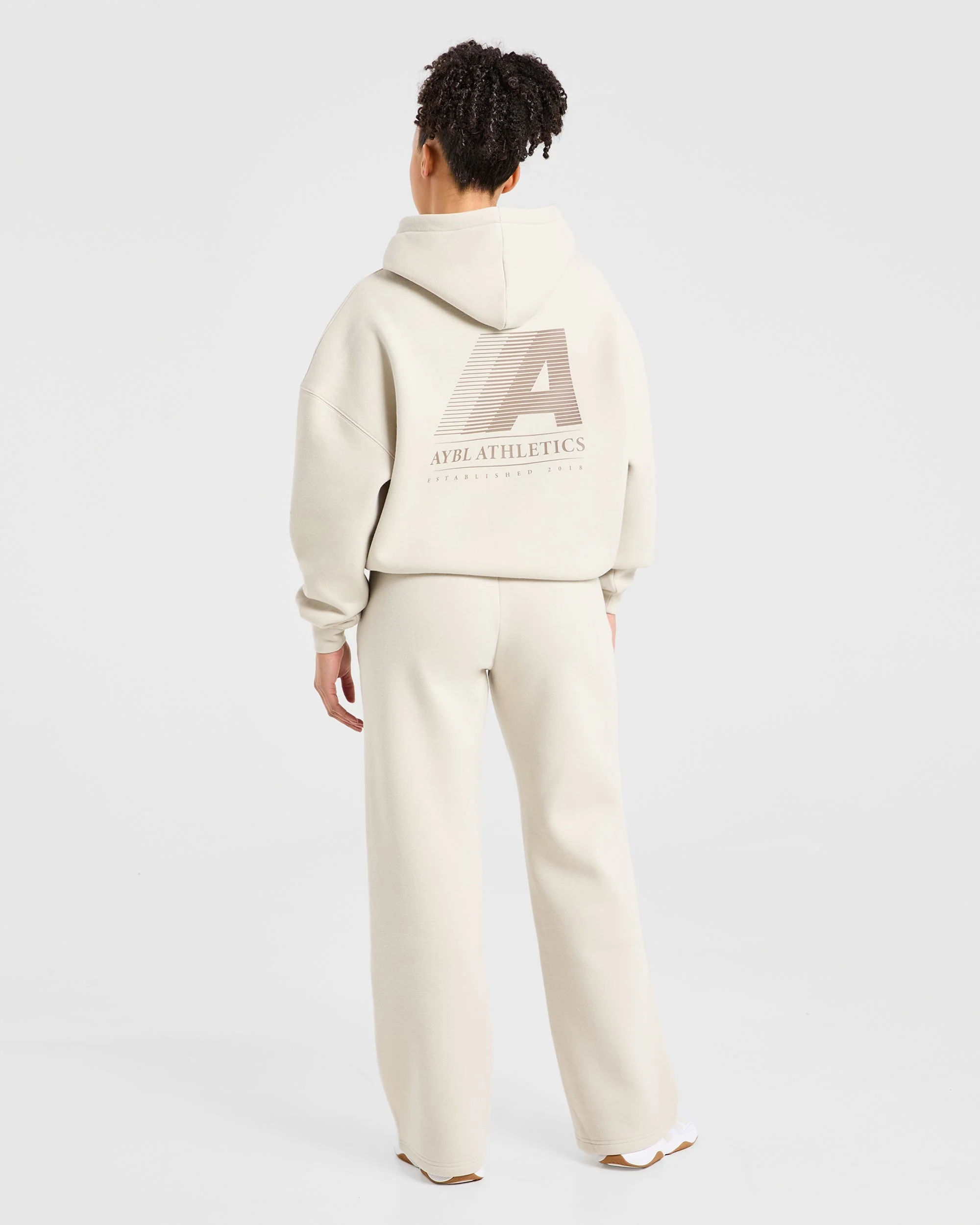 Retro Athletics Oversized Hoodie - Sand - Image 3