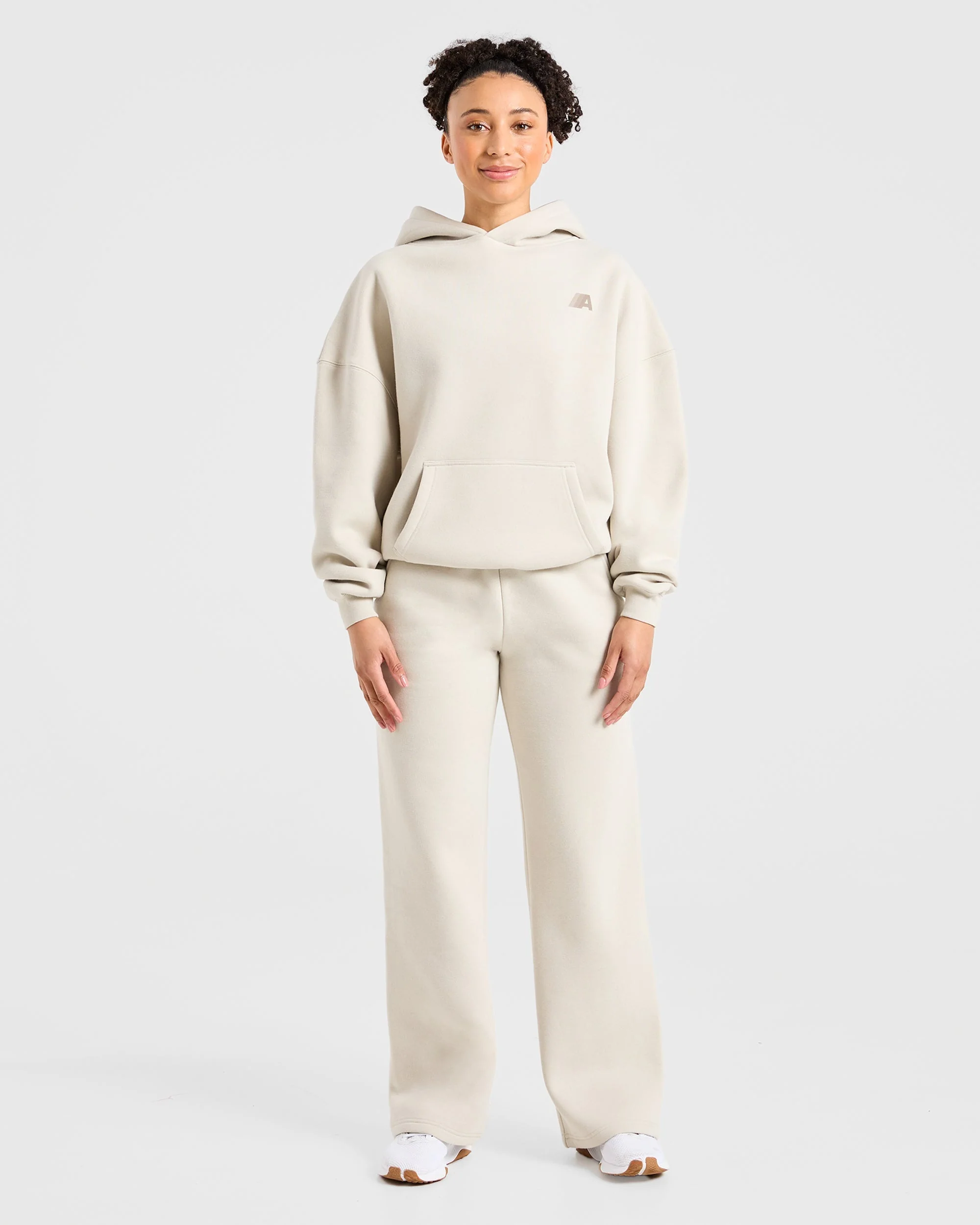 Retro Athletics Oversized Hoodie - Sand - Image 4