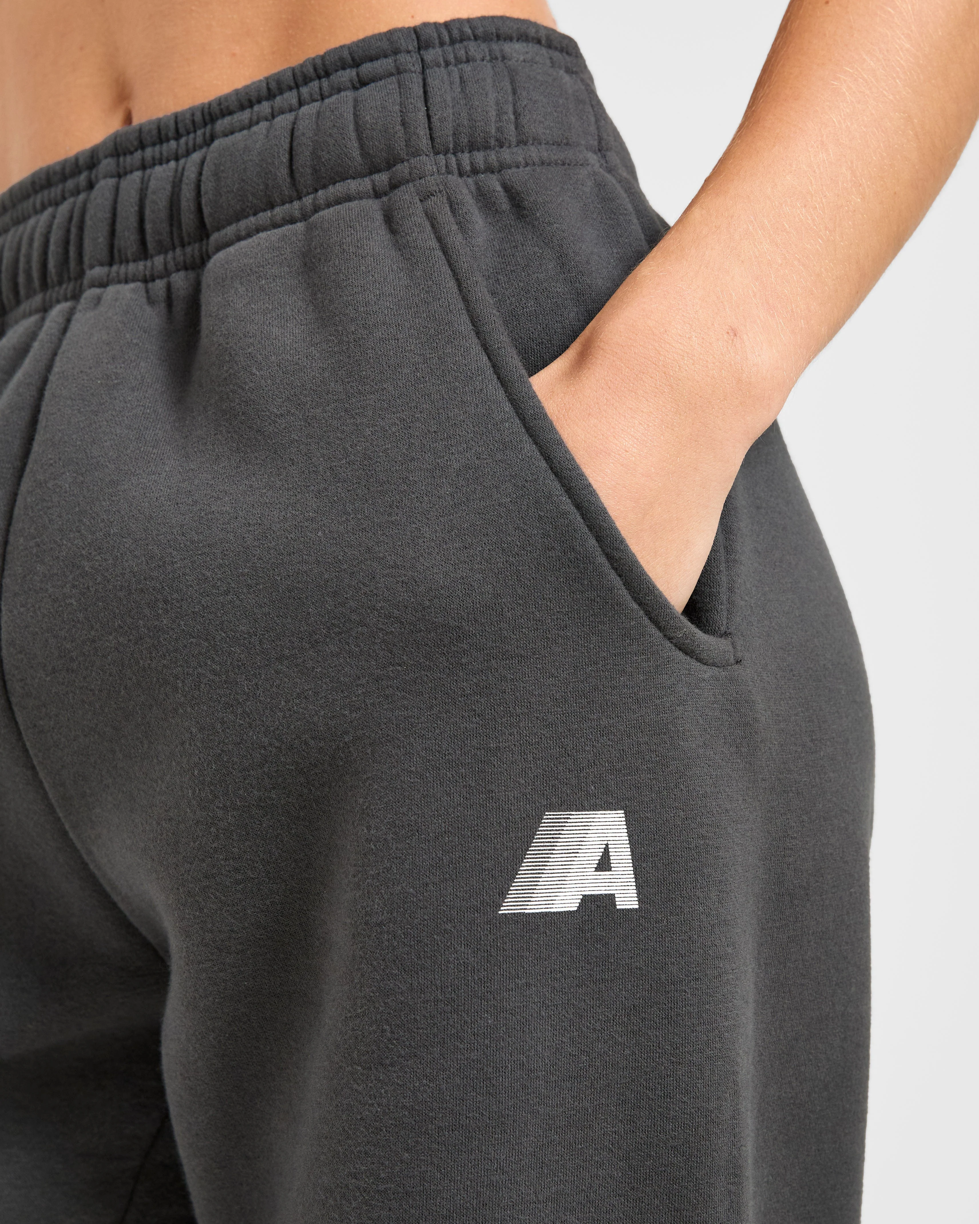 Retro Athletics Oversized Joggers - Charcoal - Image 5