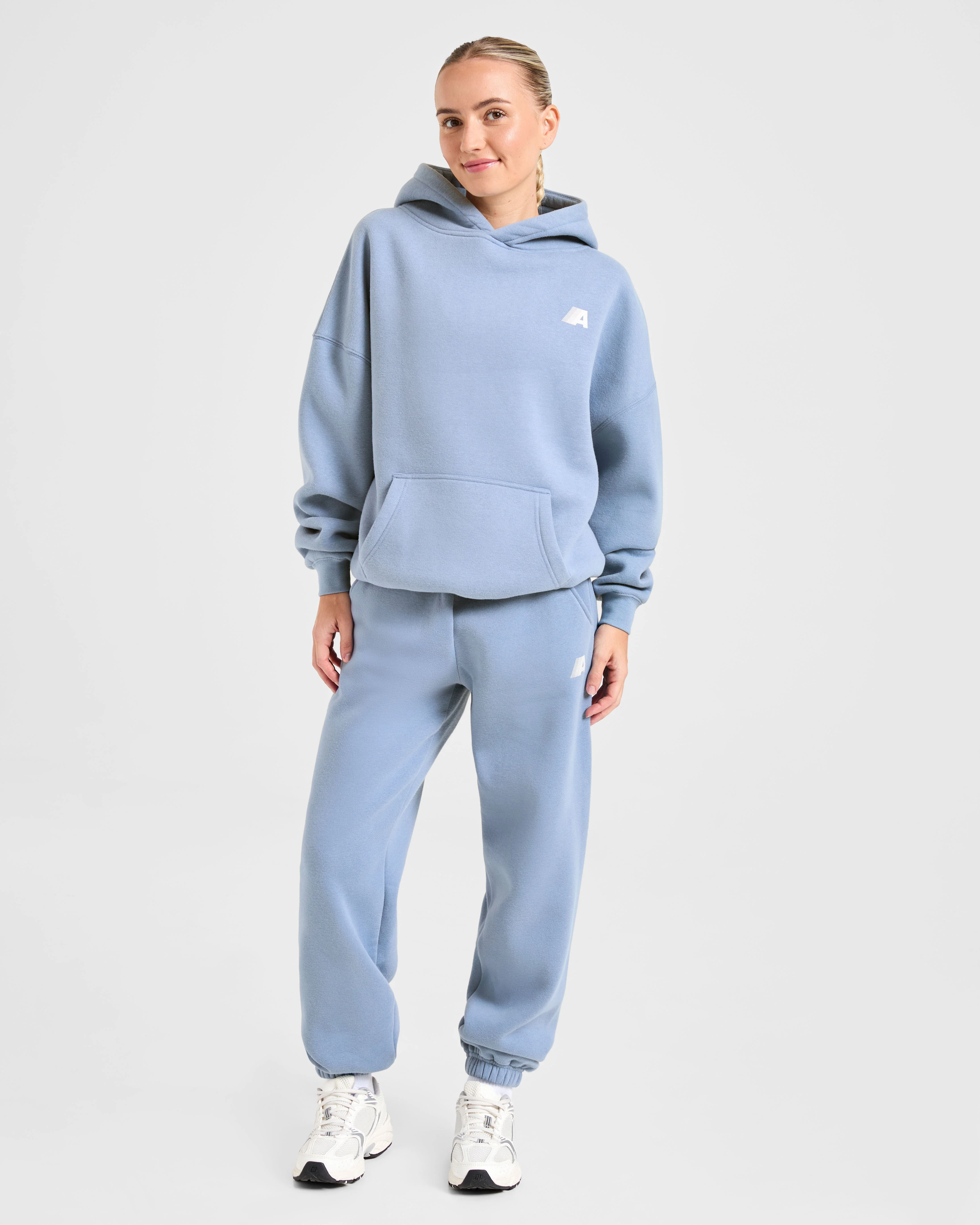 Retro Athletics Oversized Joggers - Vintage Blue - Image 3