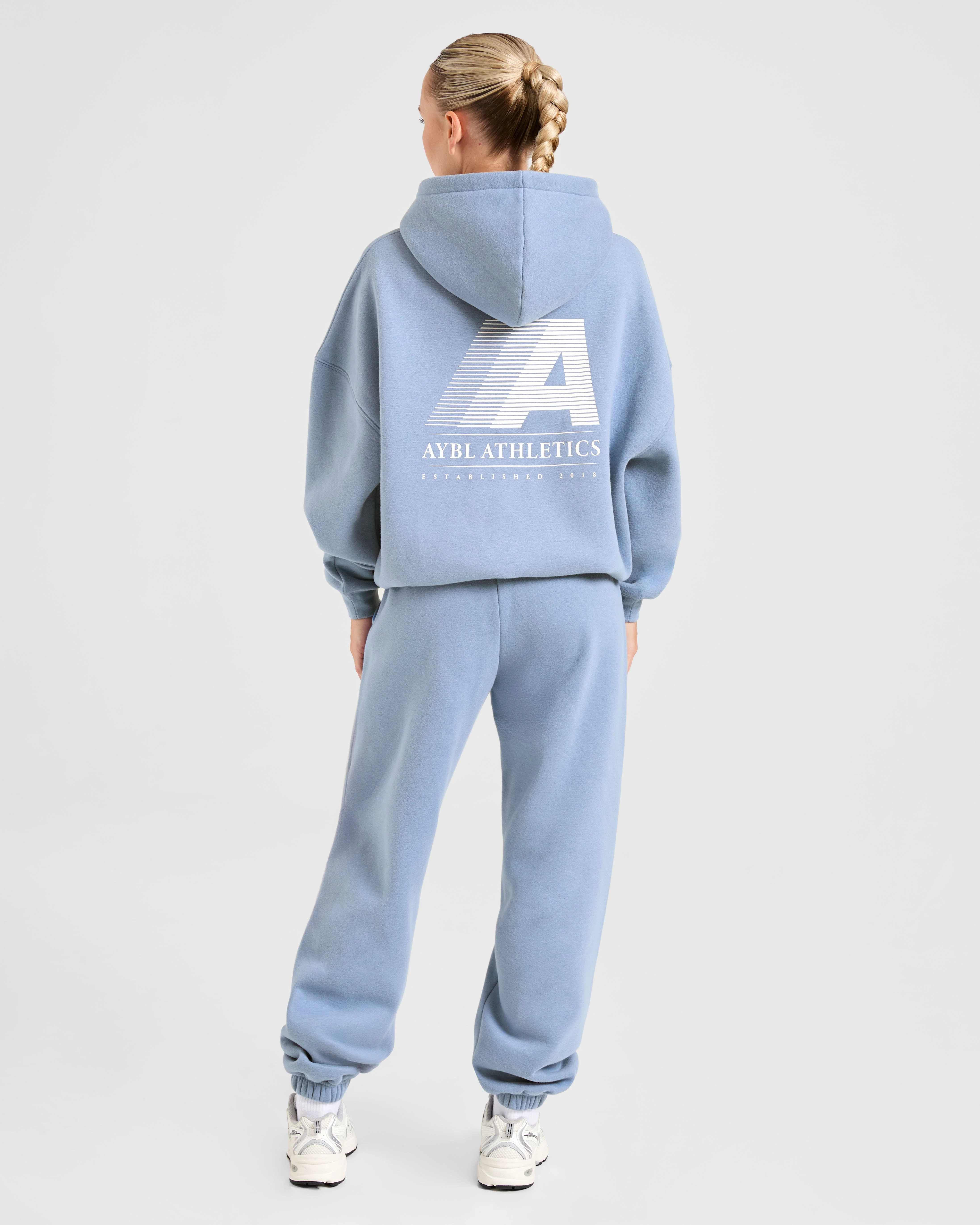Retro Athletics Oversized Joggers - Vintage Blue - Image 4
