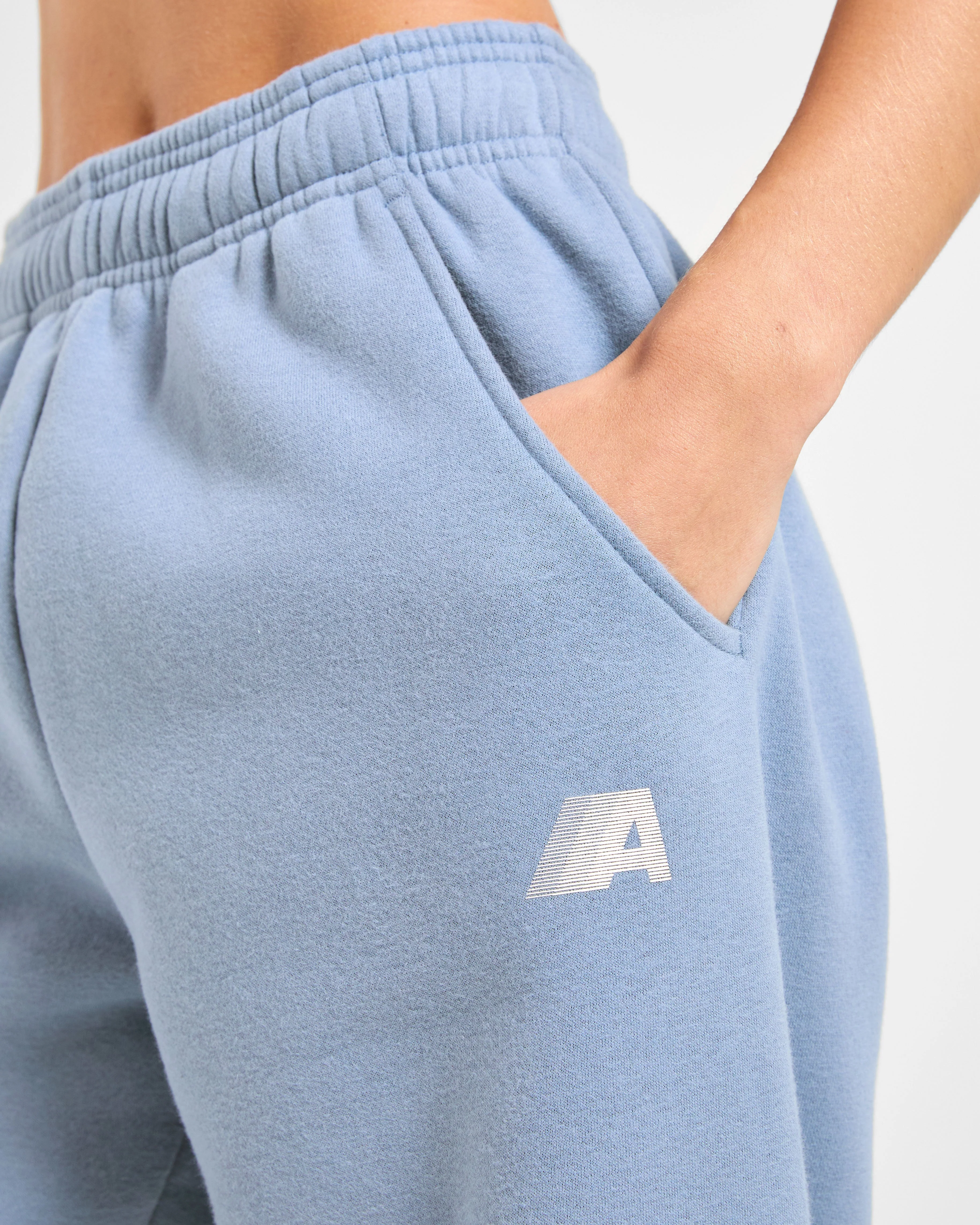 Retro Athletics Oversized Joggers - Vintage Blue - Image 5