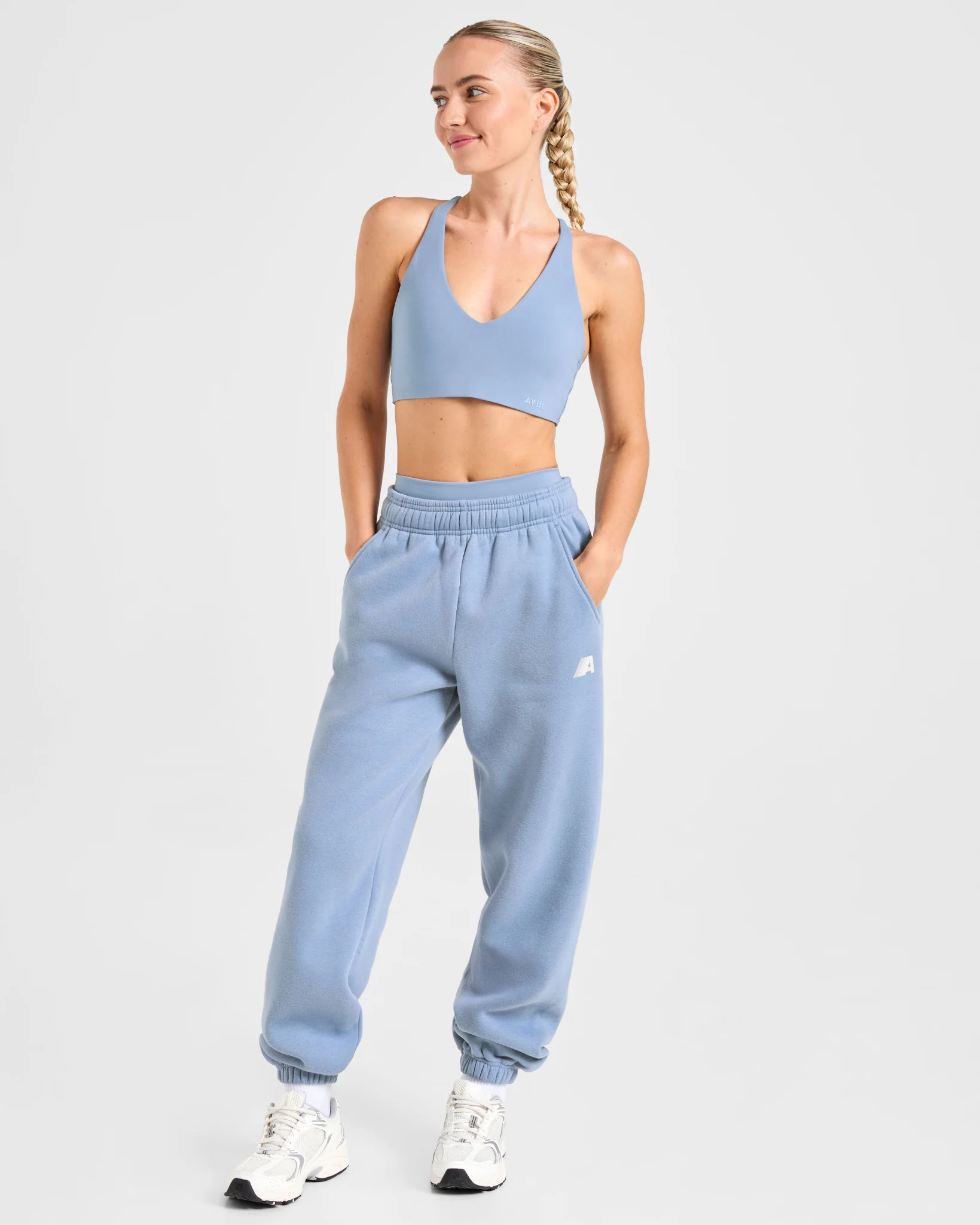 Retro Athletics Oversized Joggers - Vintage Blue - Image 7