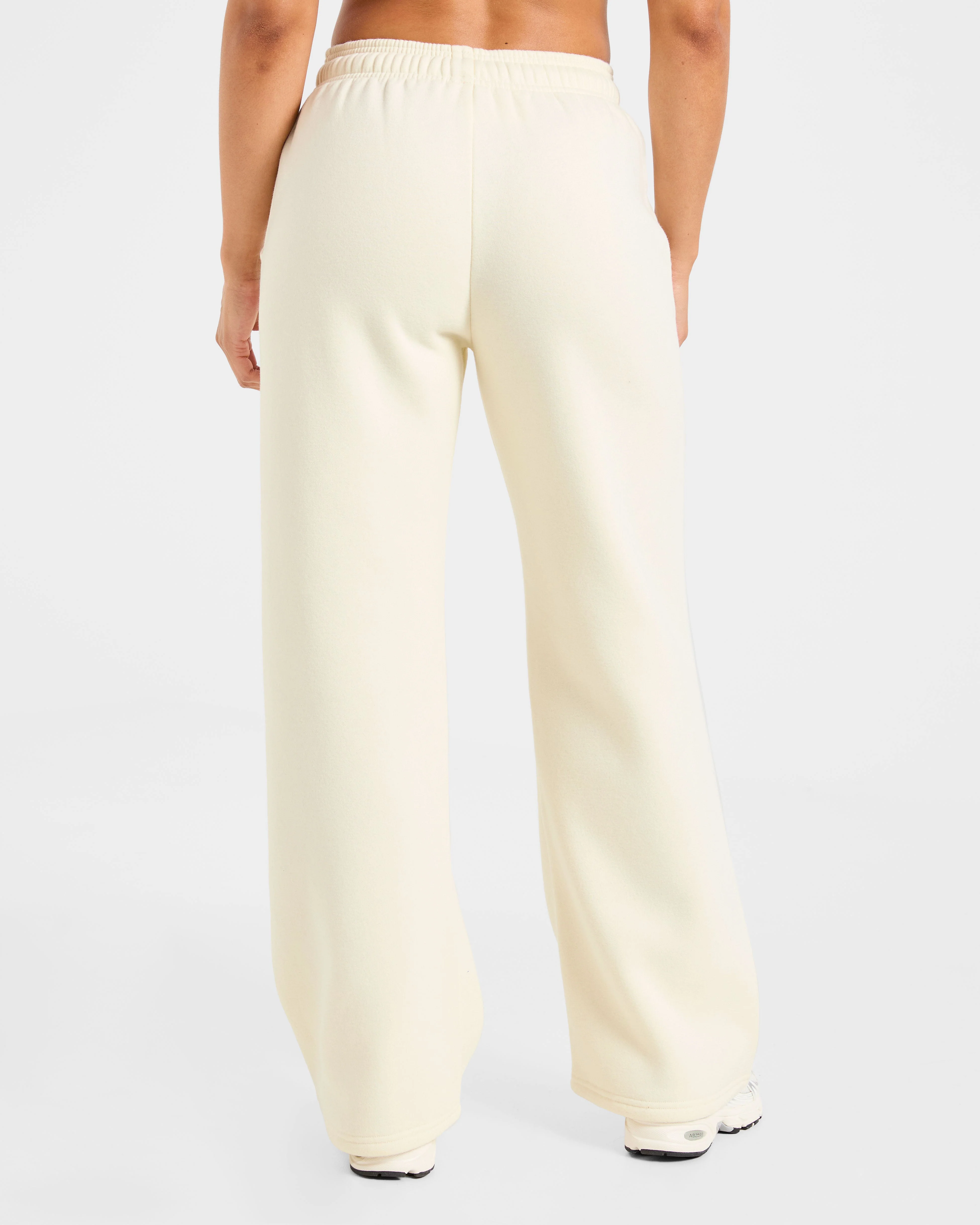Retro Athletics Oversized Straight Leg Joggers - Butter Yellow/Navy - Image 2