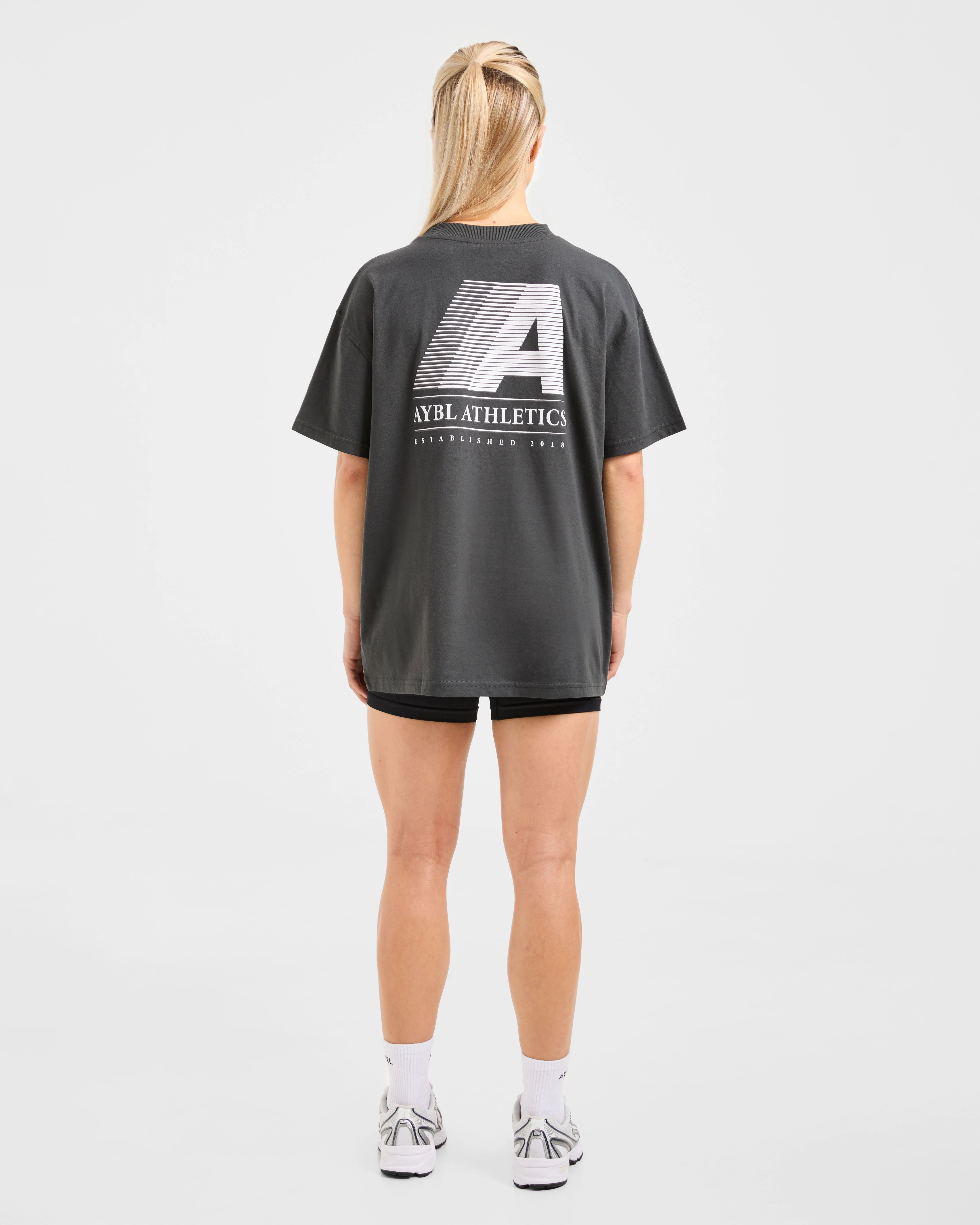 Retro Athletics Oversized T Shirt - Charcoal - Image 4