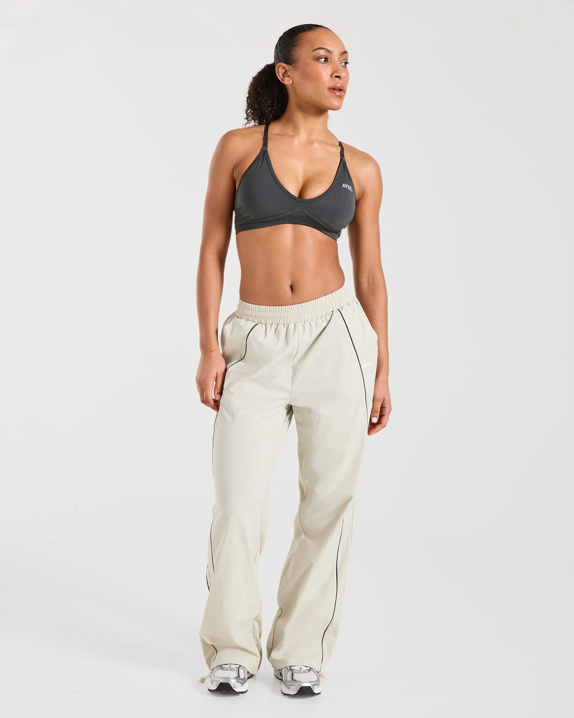 Retro Track Joggers - Off White - Image 3