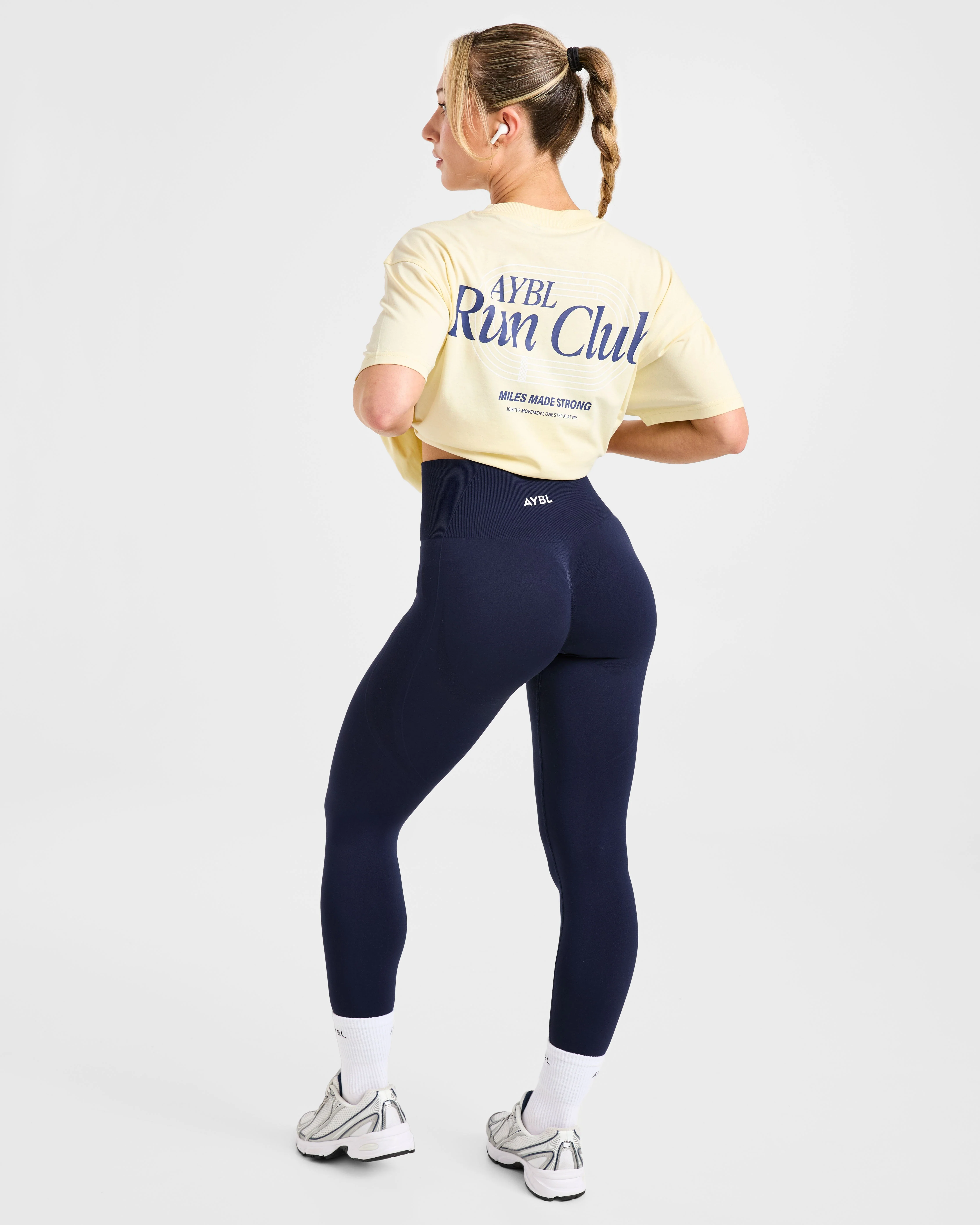 Run Club Oversized T Shirt - Butter Yellow - Image 7