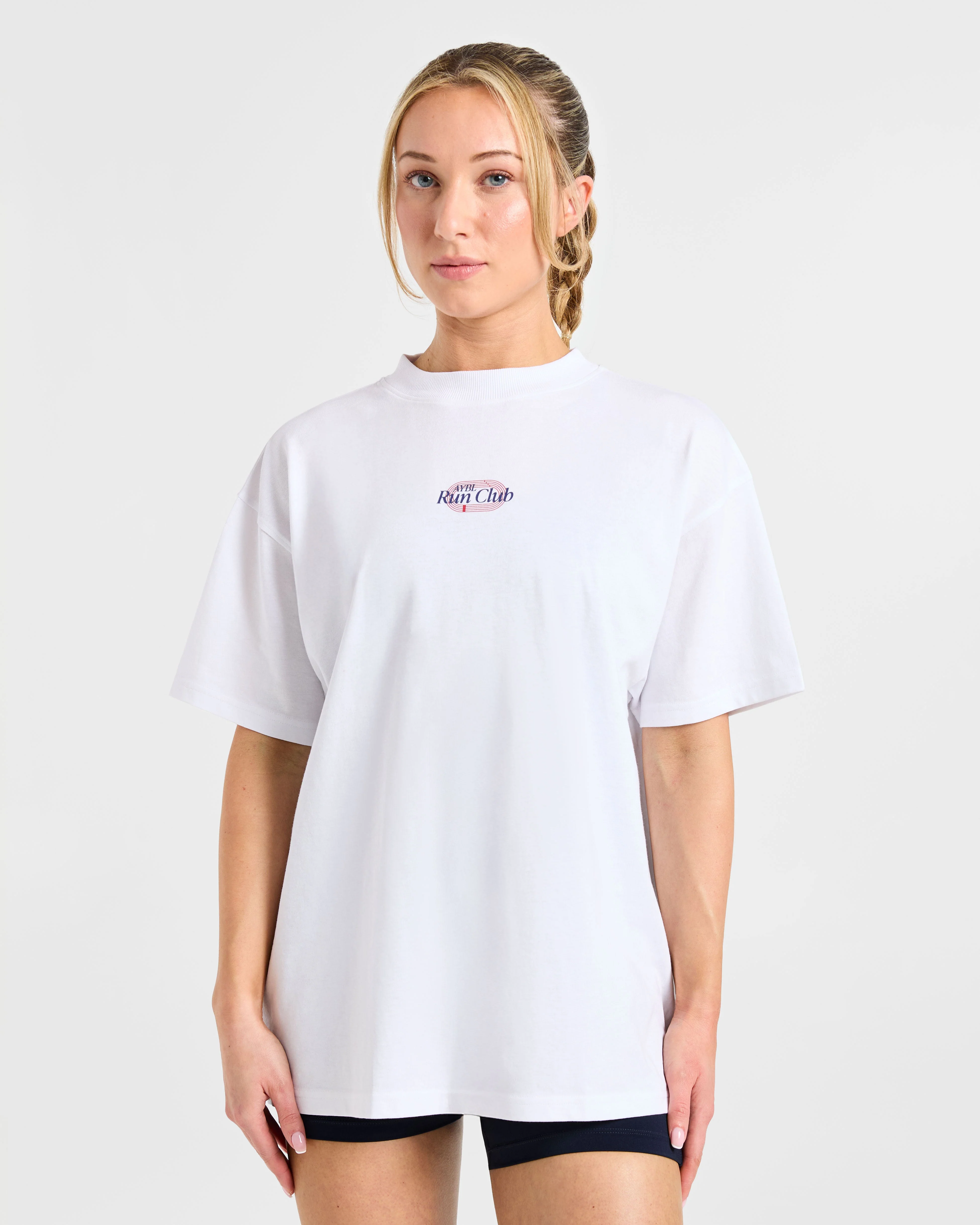Run Club Oversized T Shirt - White - Image 2