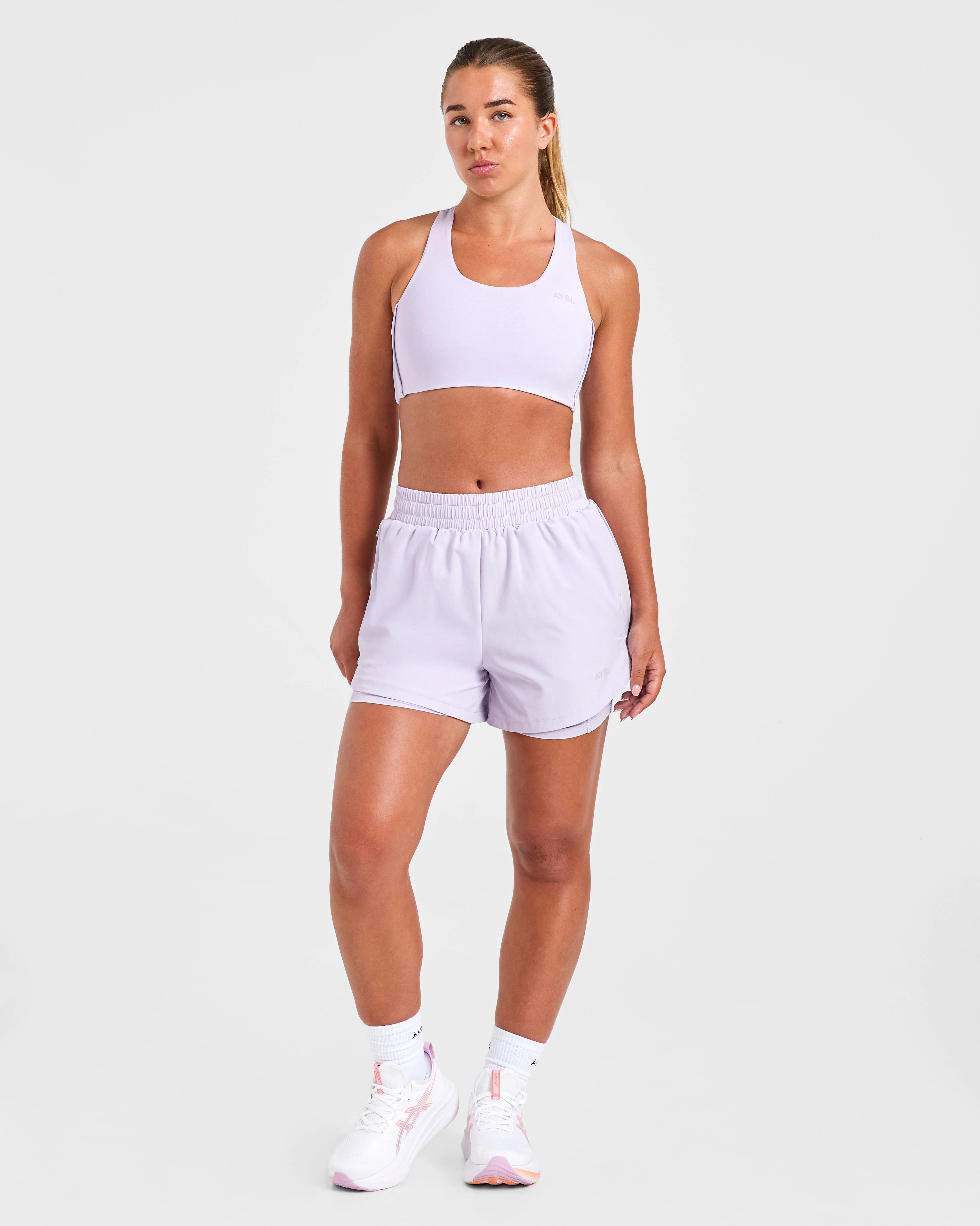 Run 2 in 1 Shorts - Ice Lilac - Image 3