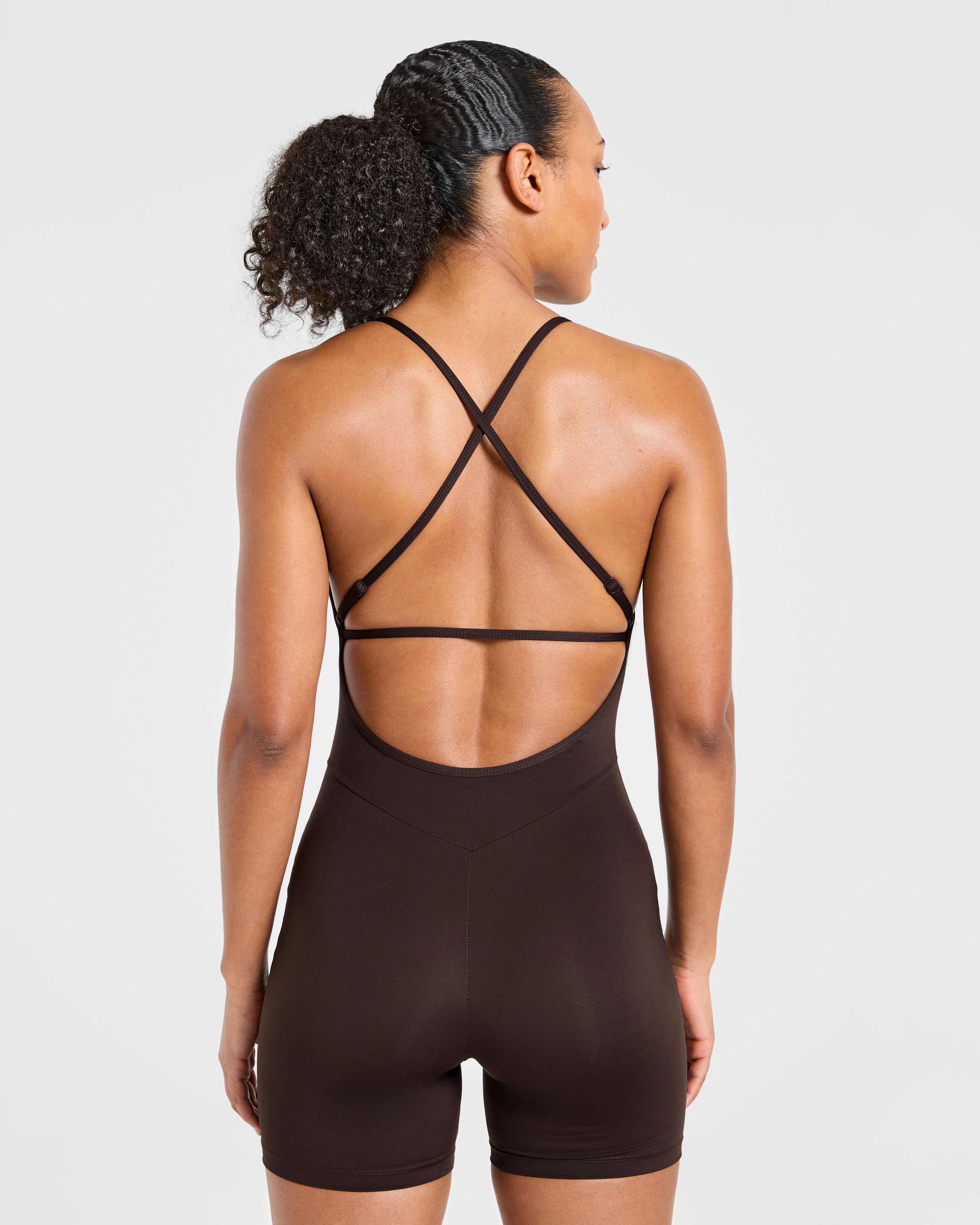 Sculpt Backless All In One - Deep Cocoa Brown - Image 2