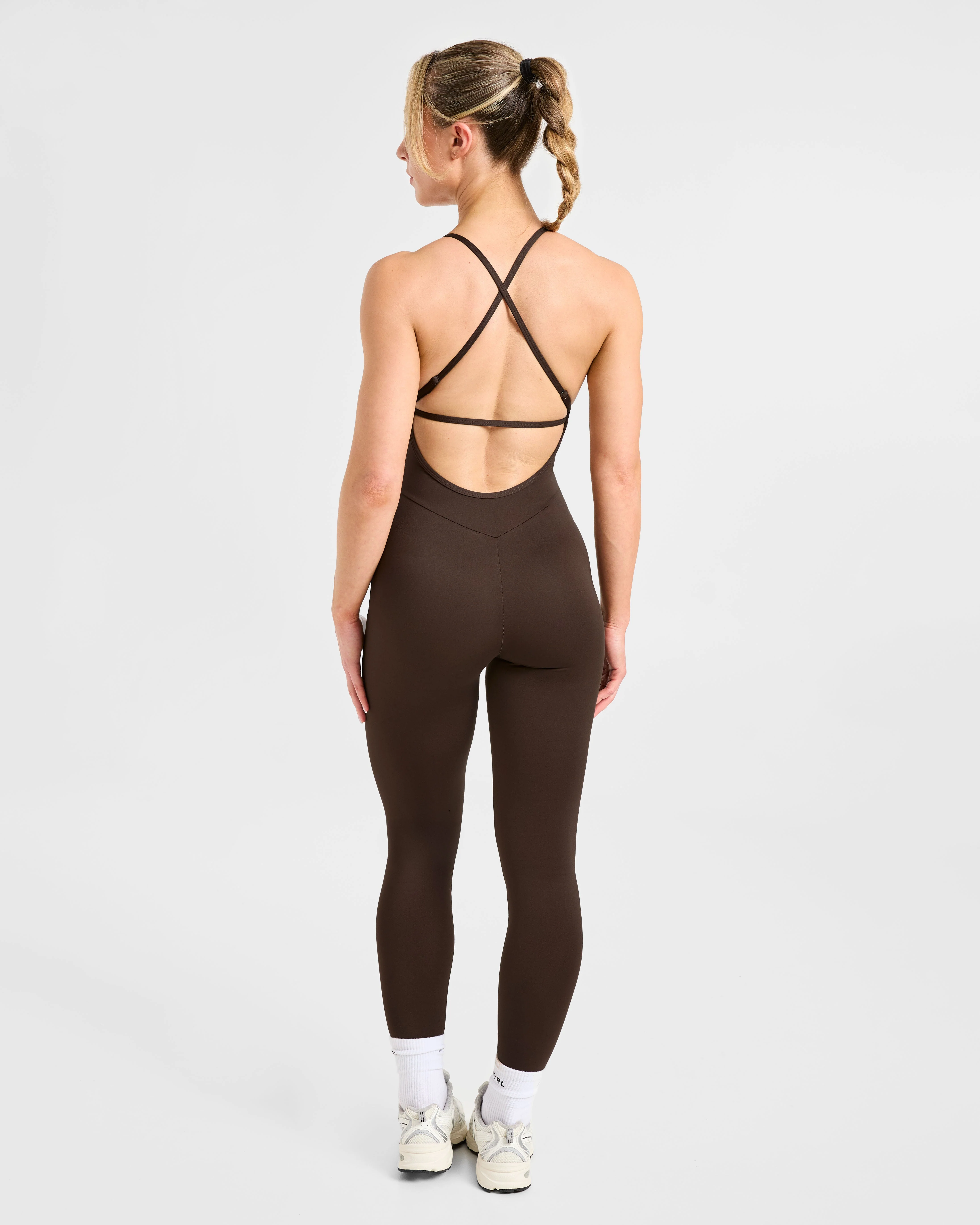 Sculpt Backless Legging All In One - Deep Cocoa Brown - Image 2