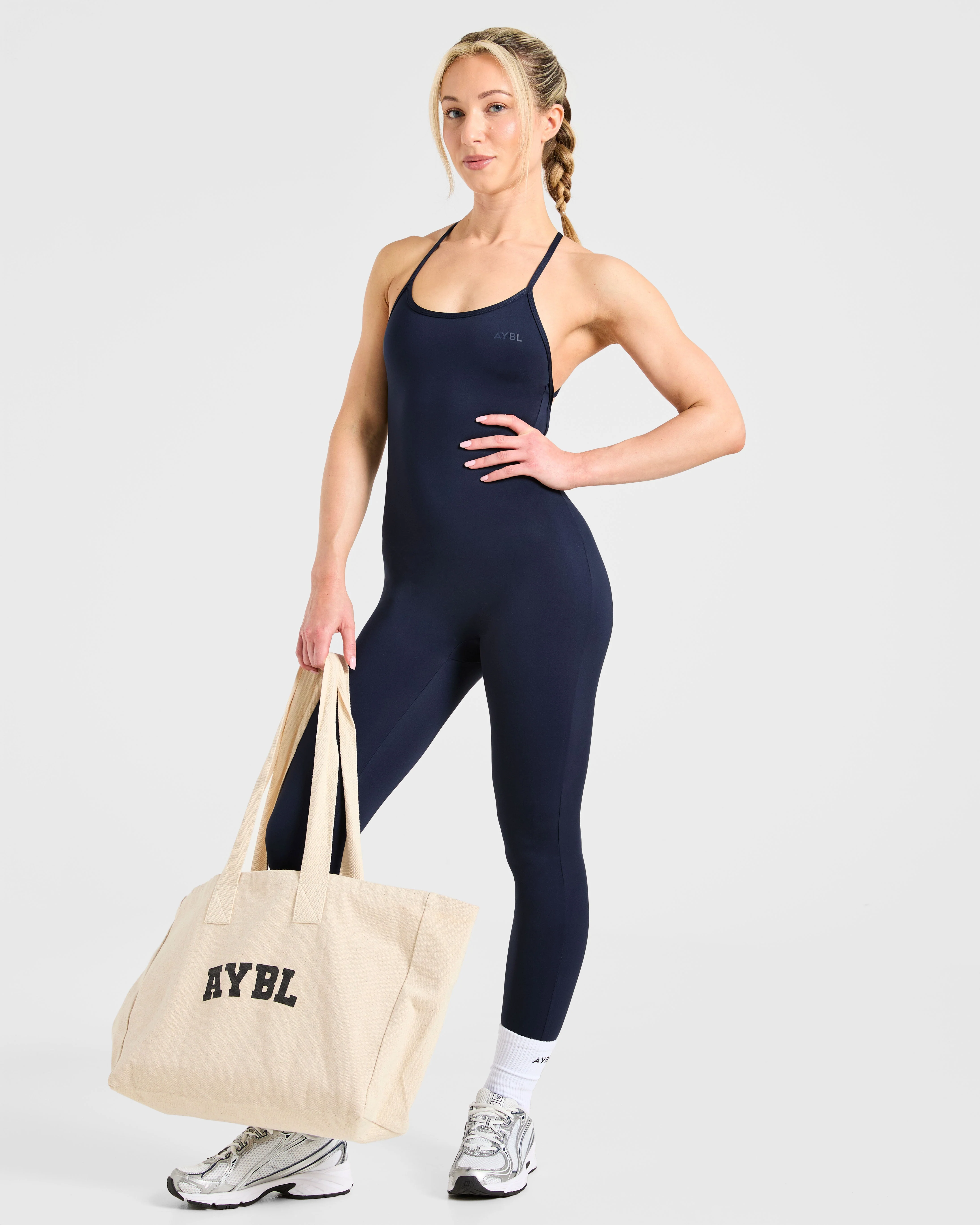 Sculpt Backless Legging All In One - Deep Navy - Image 8