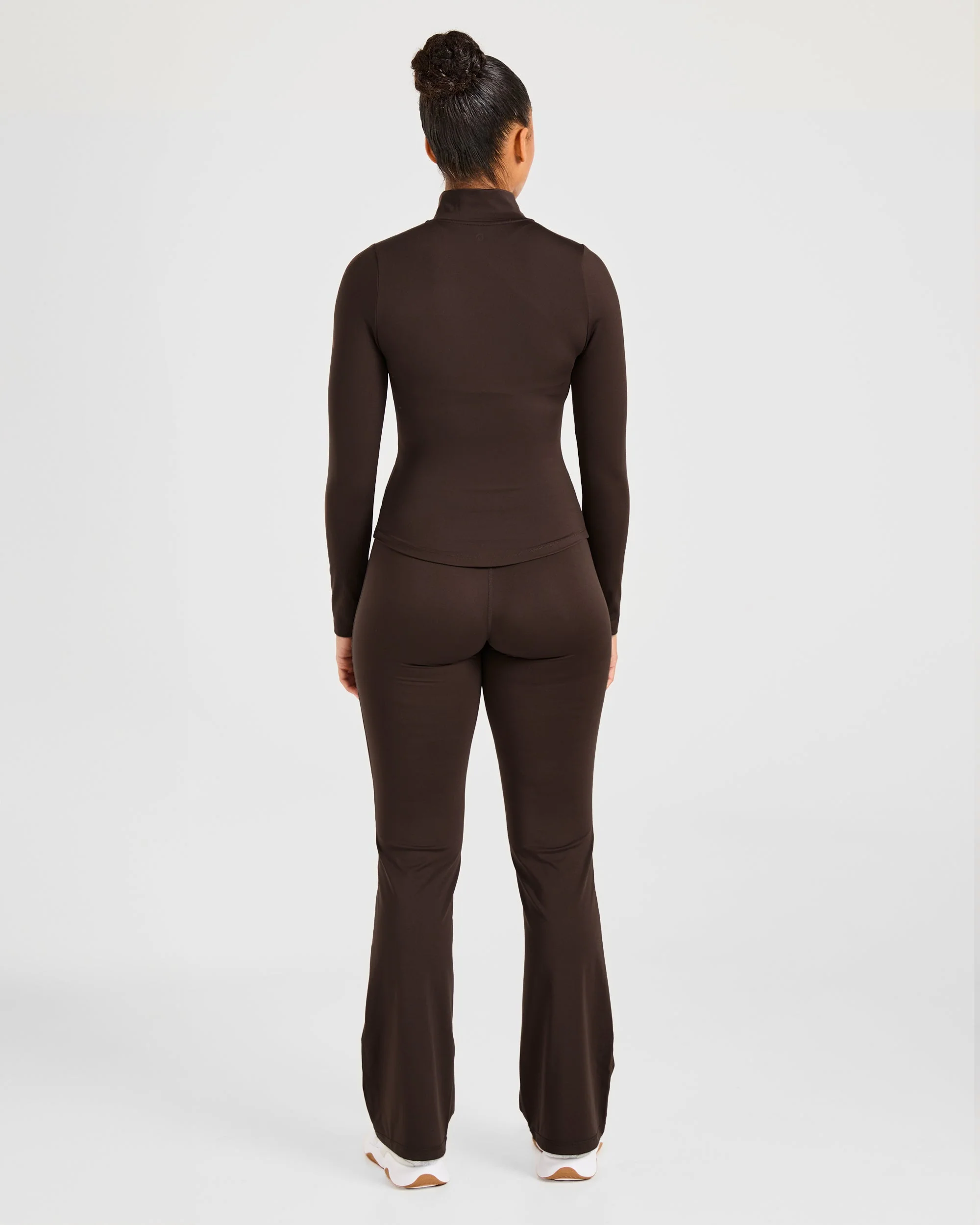 Sculpt Flared Leggings - Deep Cocoa Brown - Image 4