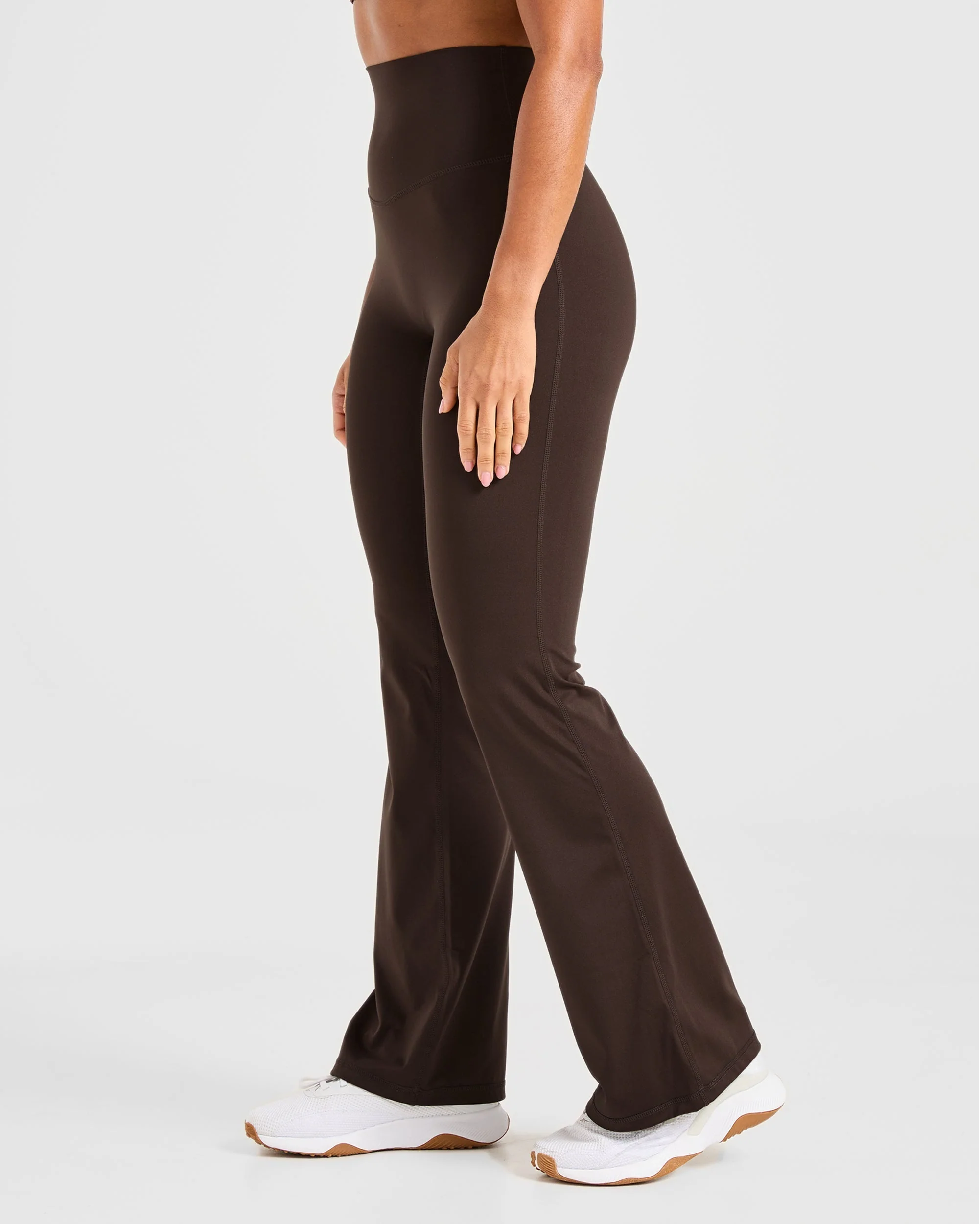 Sculpt Flared Leggings - Deep Cocoa Brown - Image 5