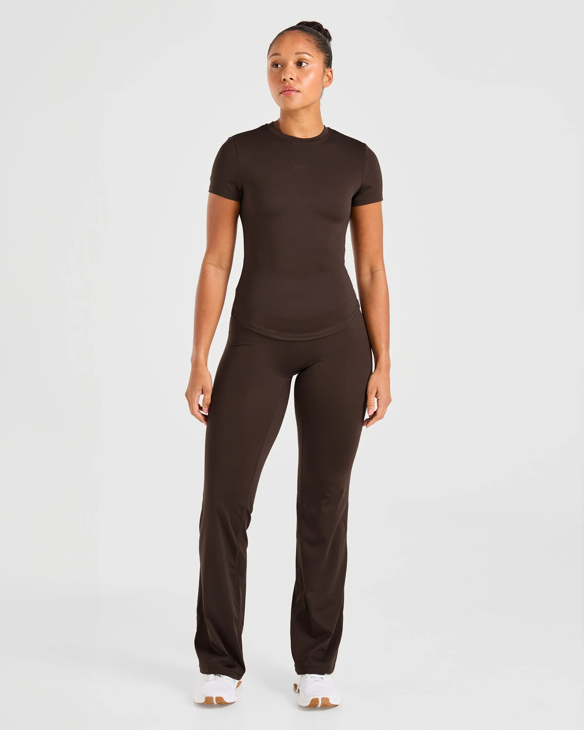 Sculpt T Shirt - Deep Cocoa Brown - Image 3