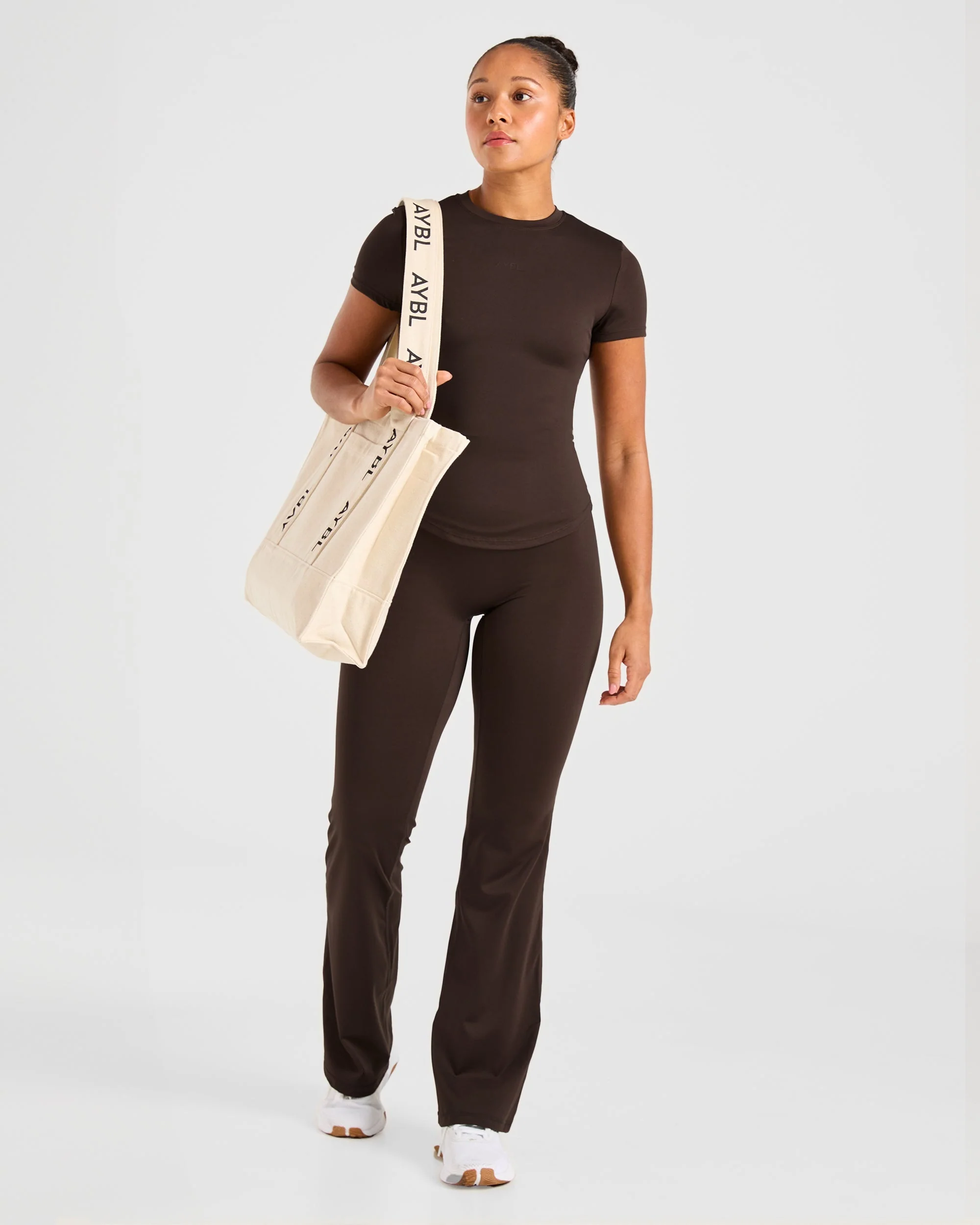 Sculpt T Shirt - Deep Cocoa Brown - Image 8