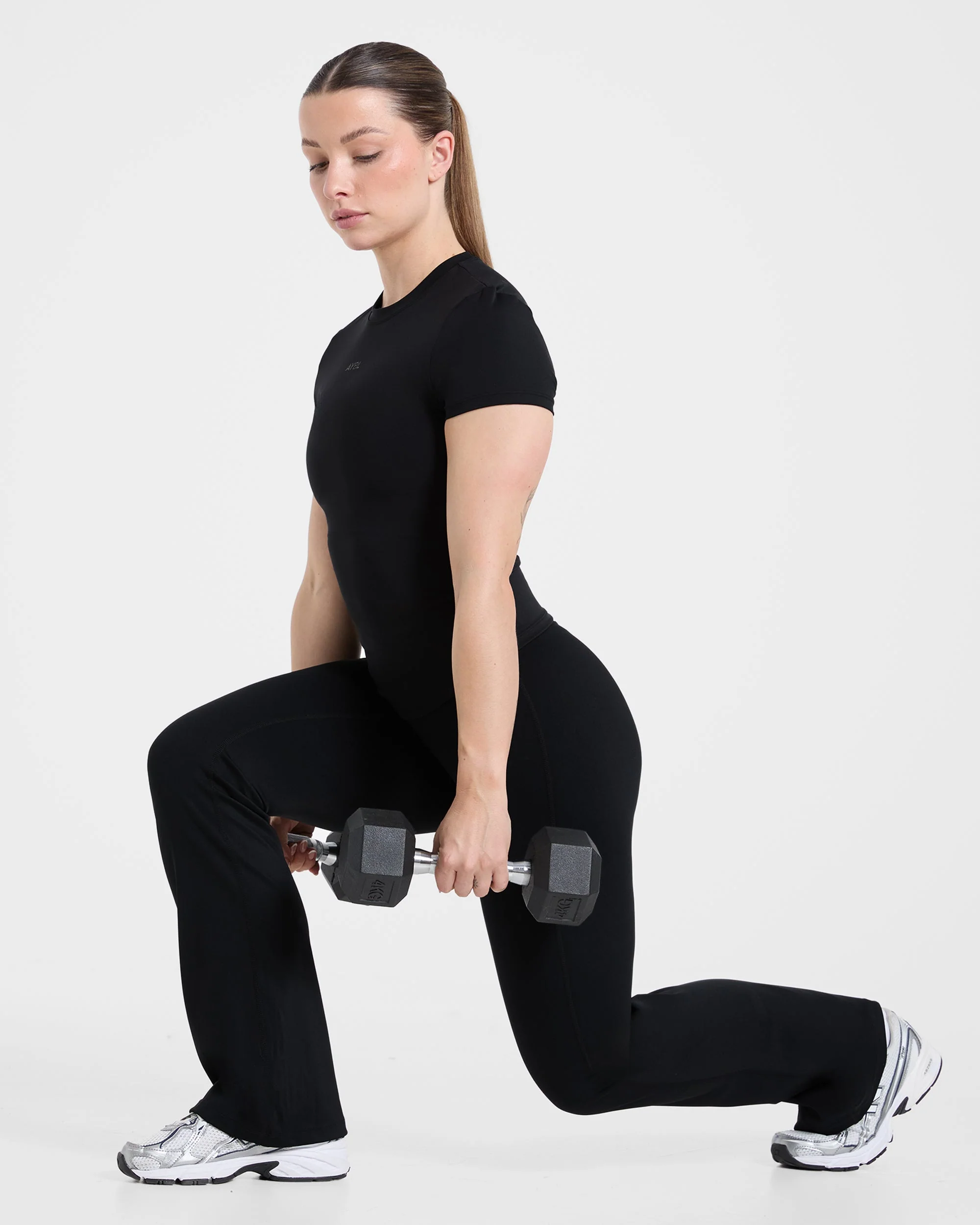 Sculpt Wrap Flared Leggings - Black - Image 8