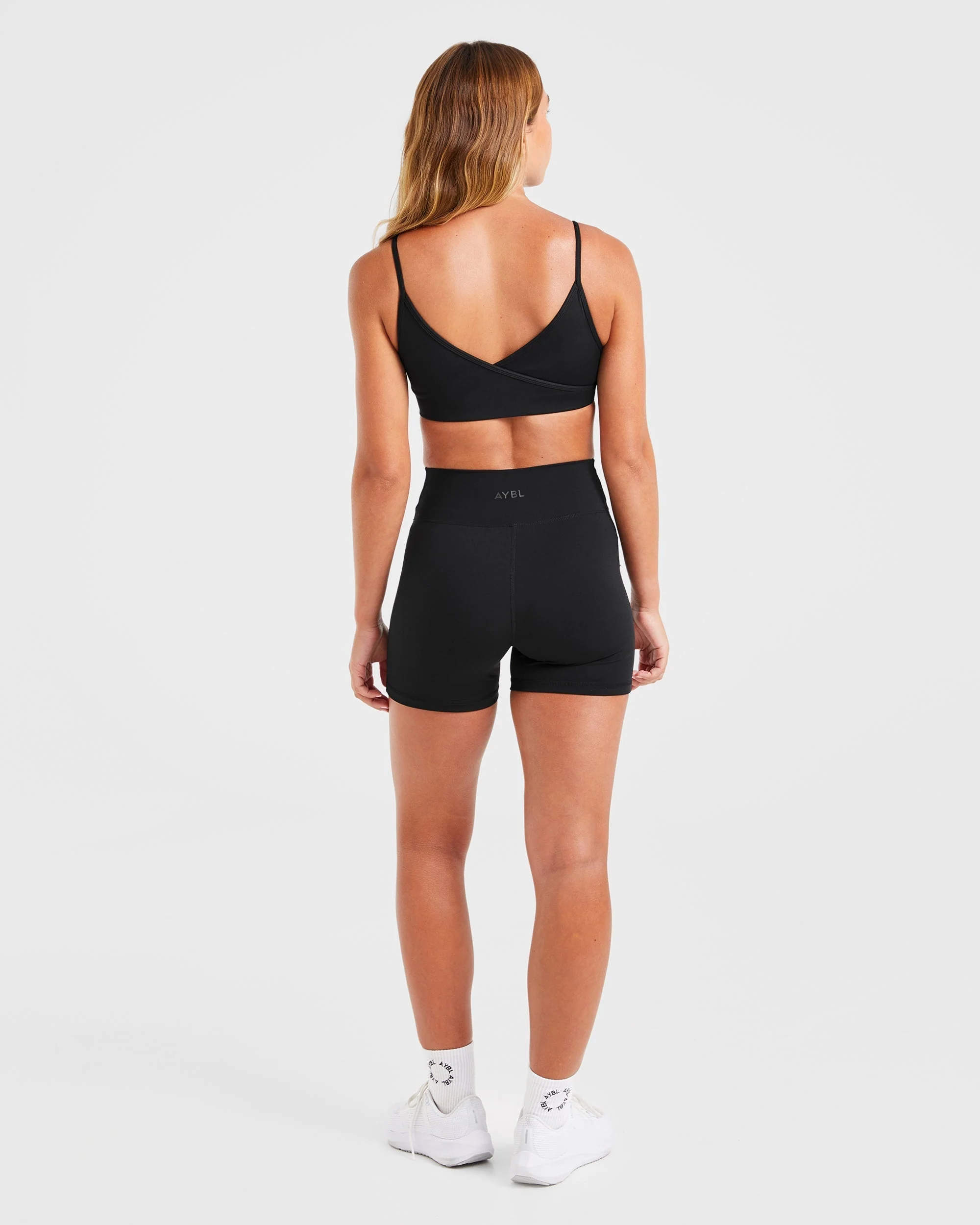 Sculpt Wrap Sports Bra - Black - Image 4
