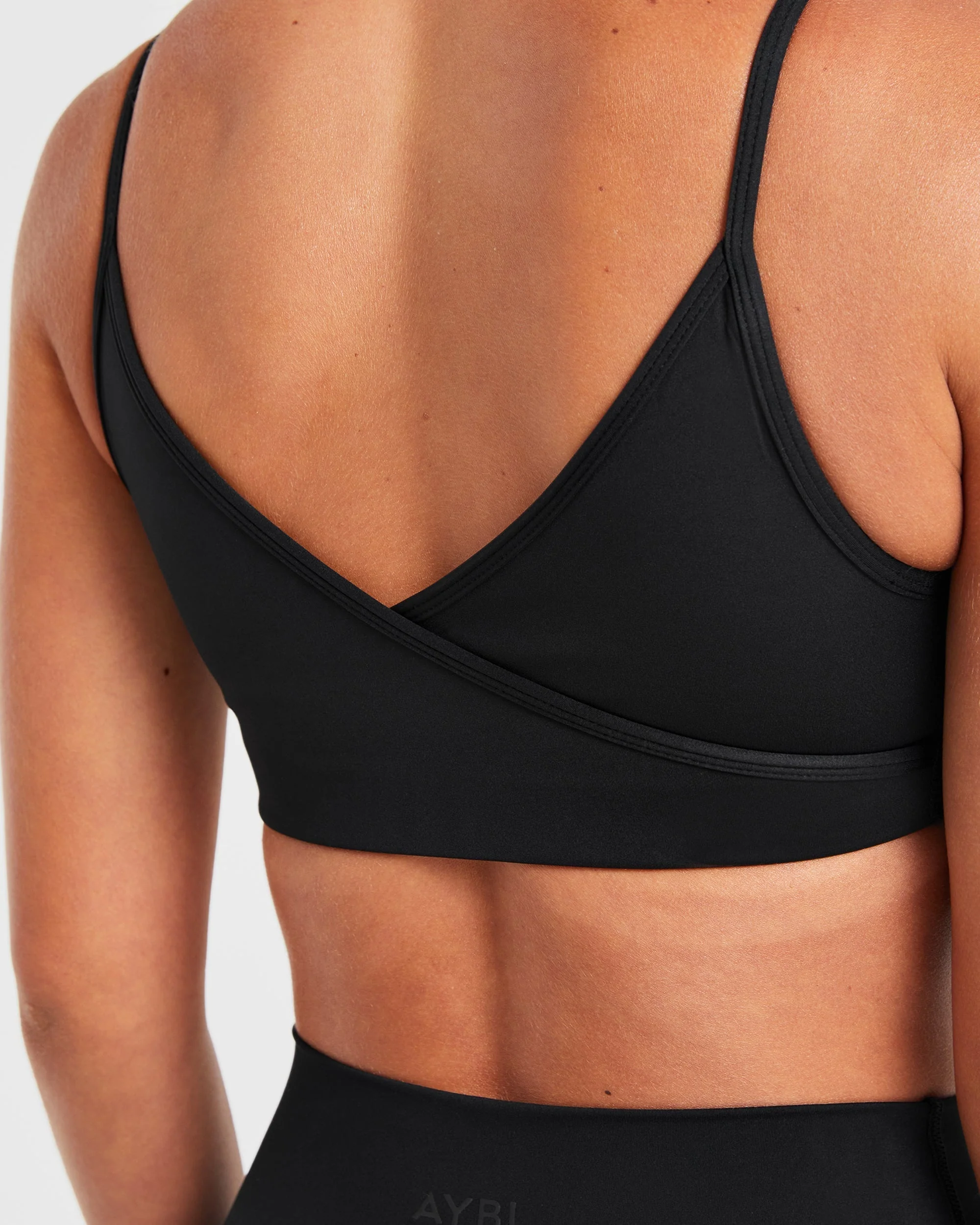 Sculpt Wrap Sports Bra - Black - Image 6