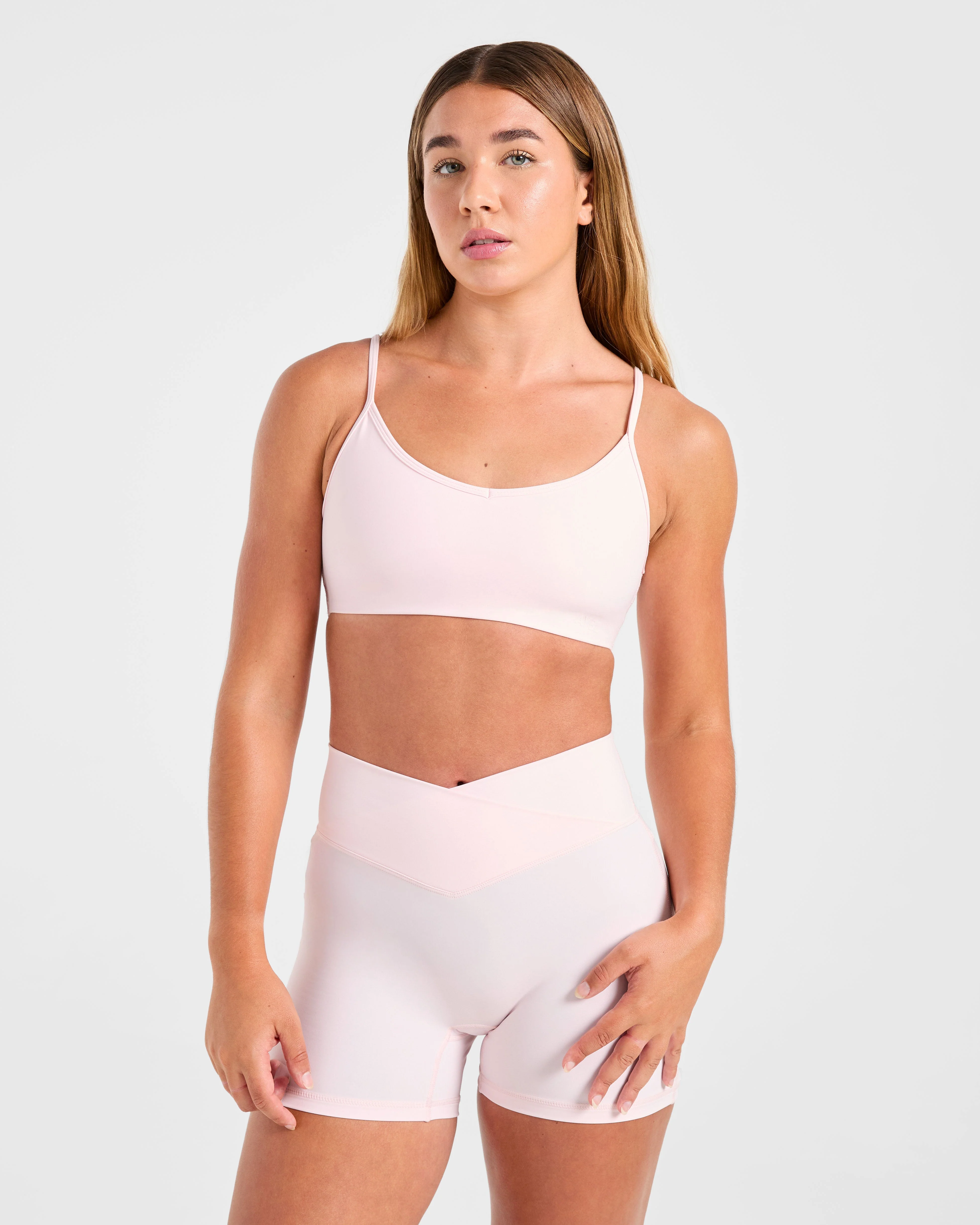 Sculpt Wrap Sports Bra - Iced Pink