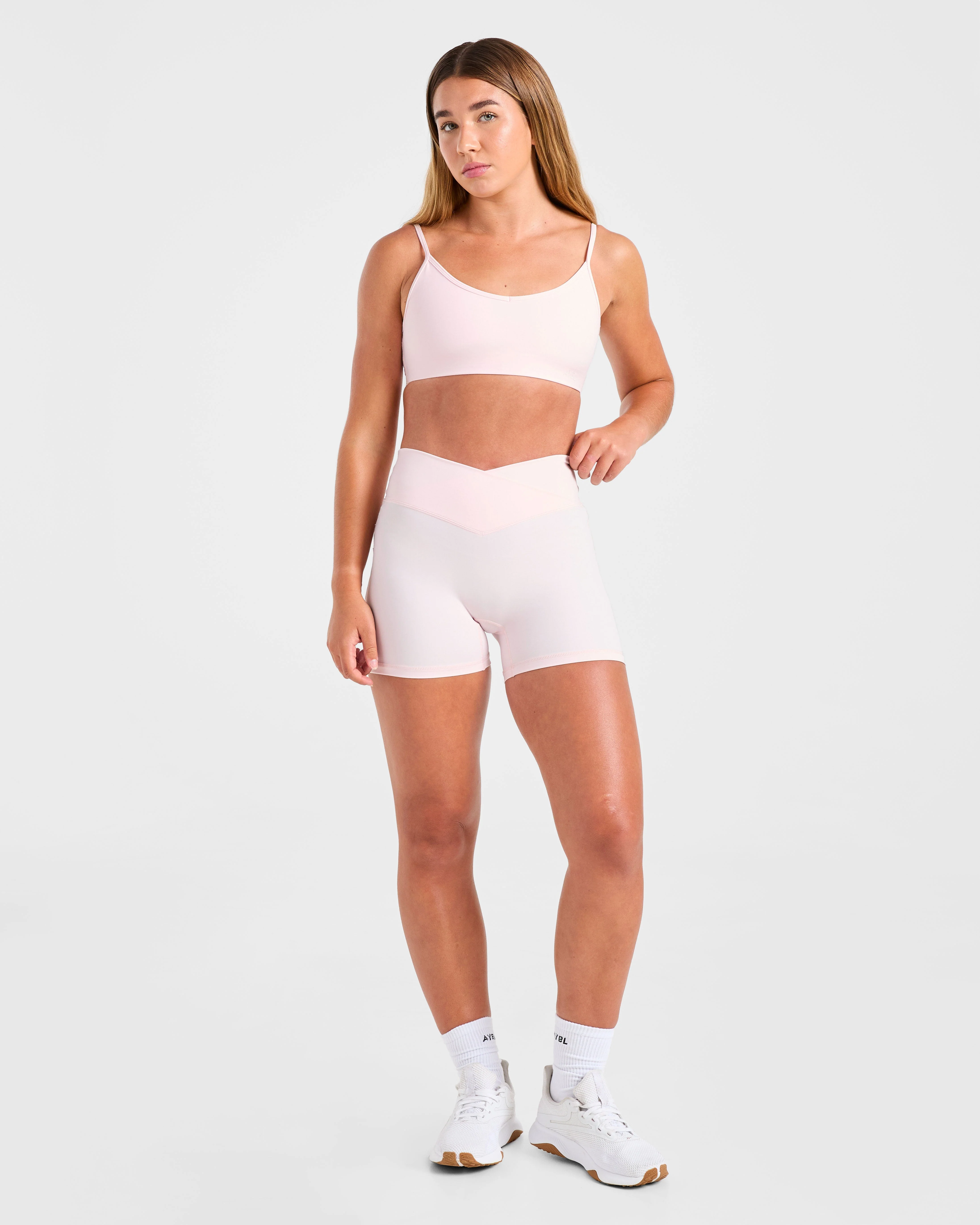 Sculpt Wrap Sports Bra - Iced Pink - Image 3