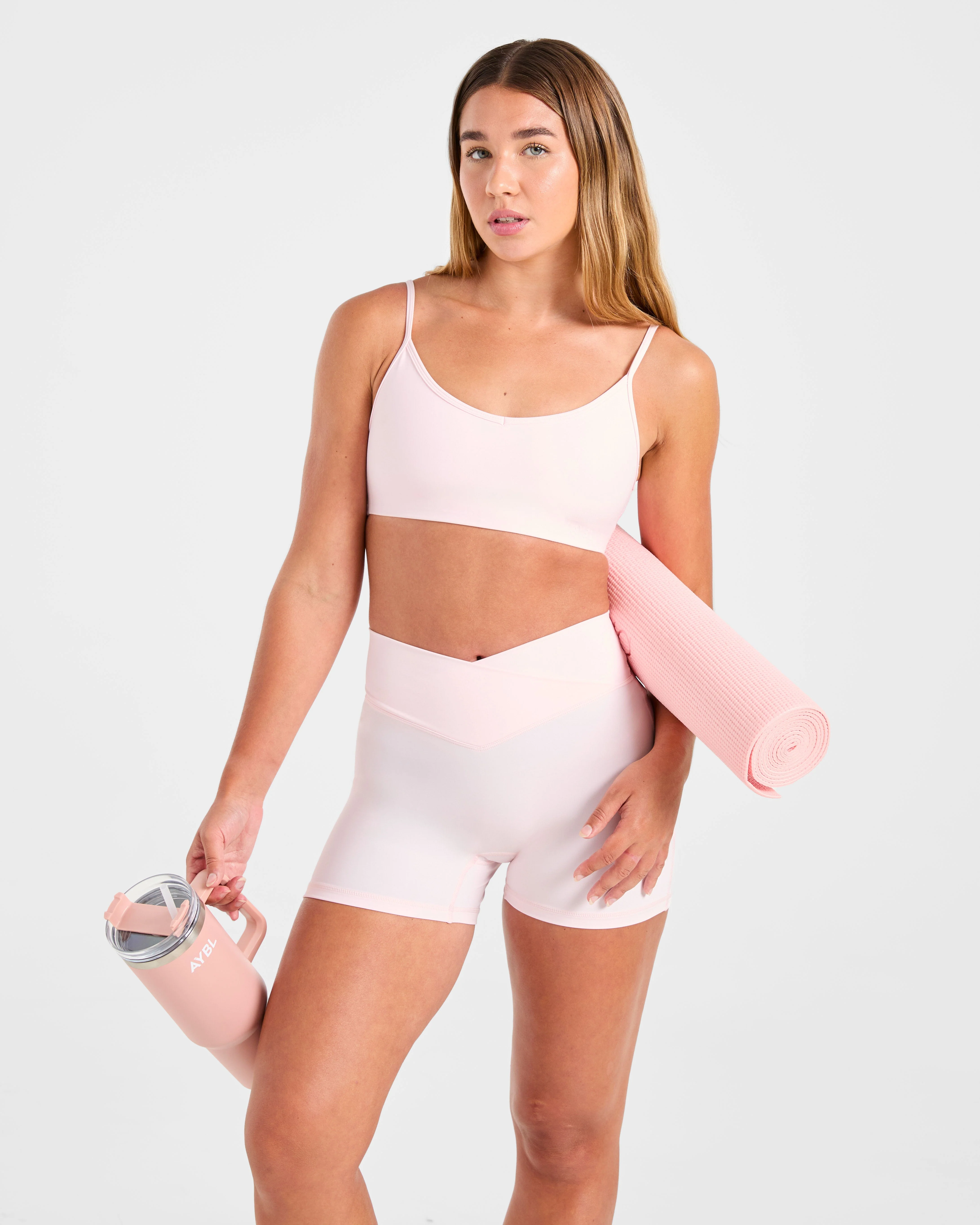 Sculpt Wrap Sports Bra - Iced Pink - Image 7