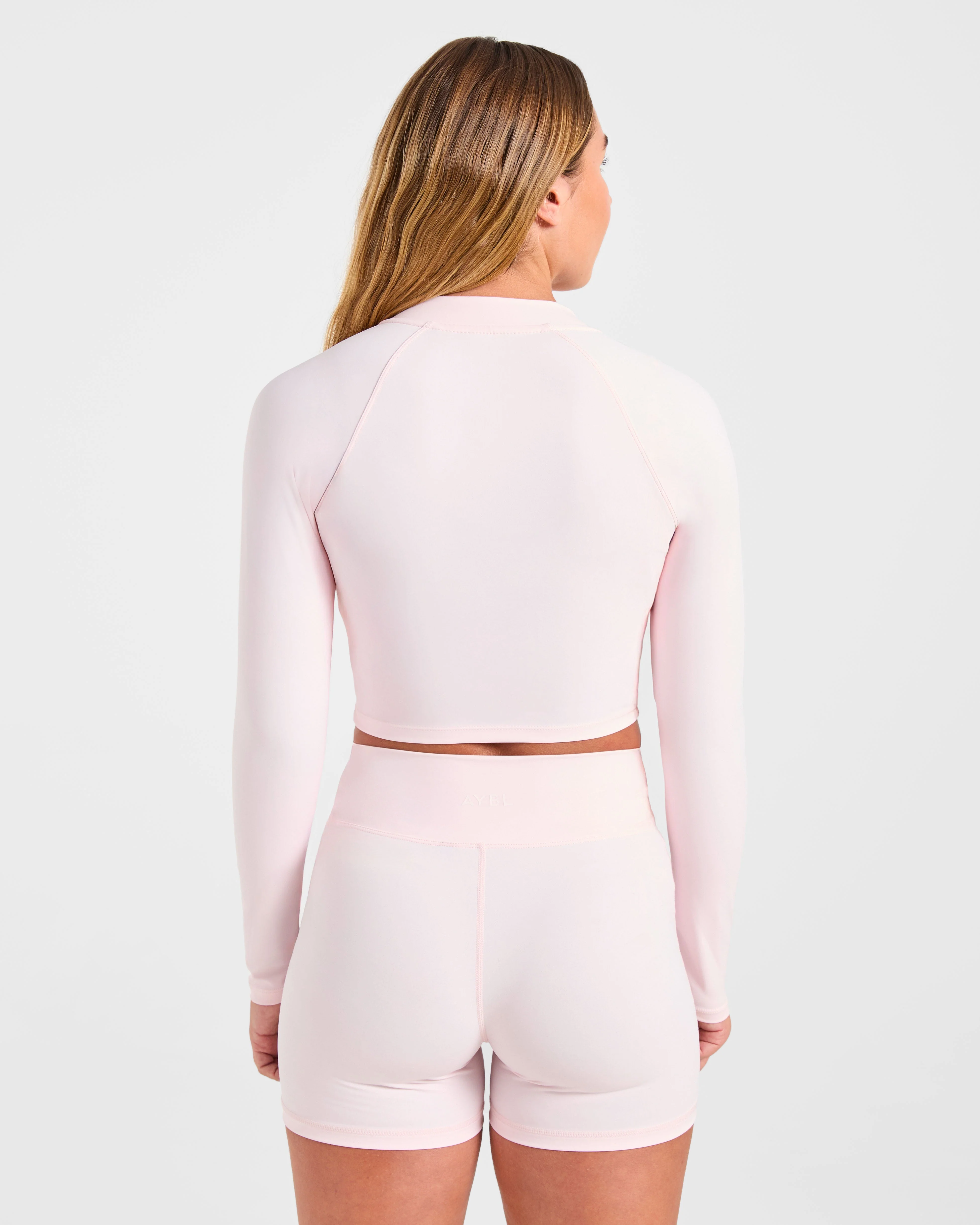 Sculpt Wrap Zip Up Jacket - Iced Pink - Image 2