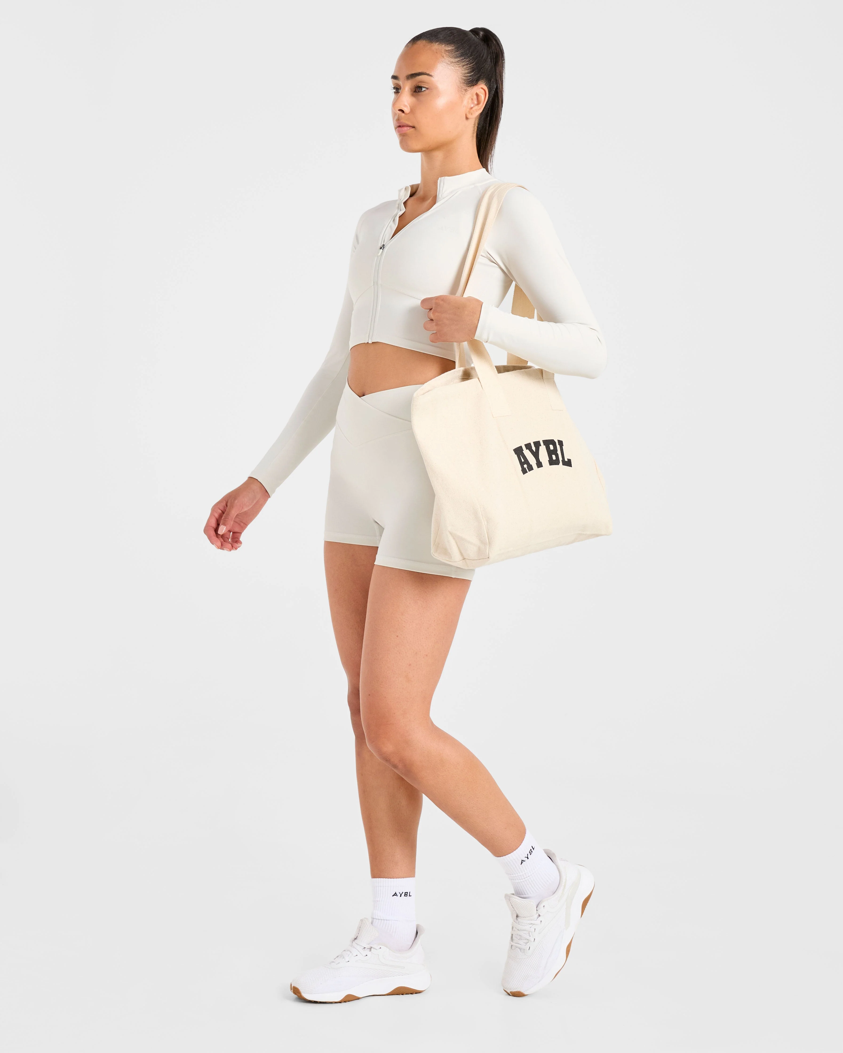 Sculpt Wrap Zip Up Jacket - Tofu - Image 7