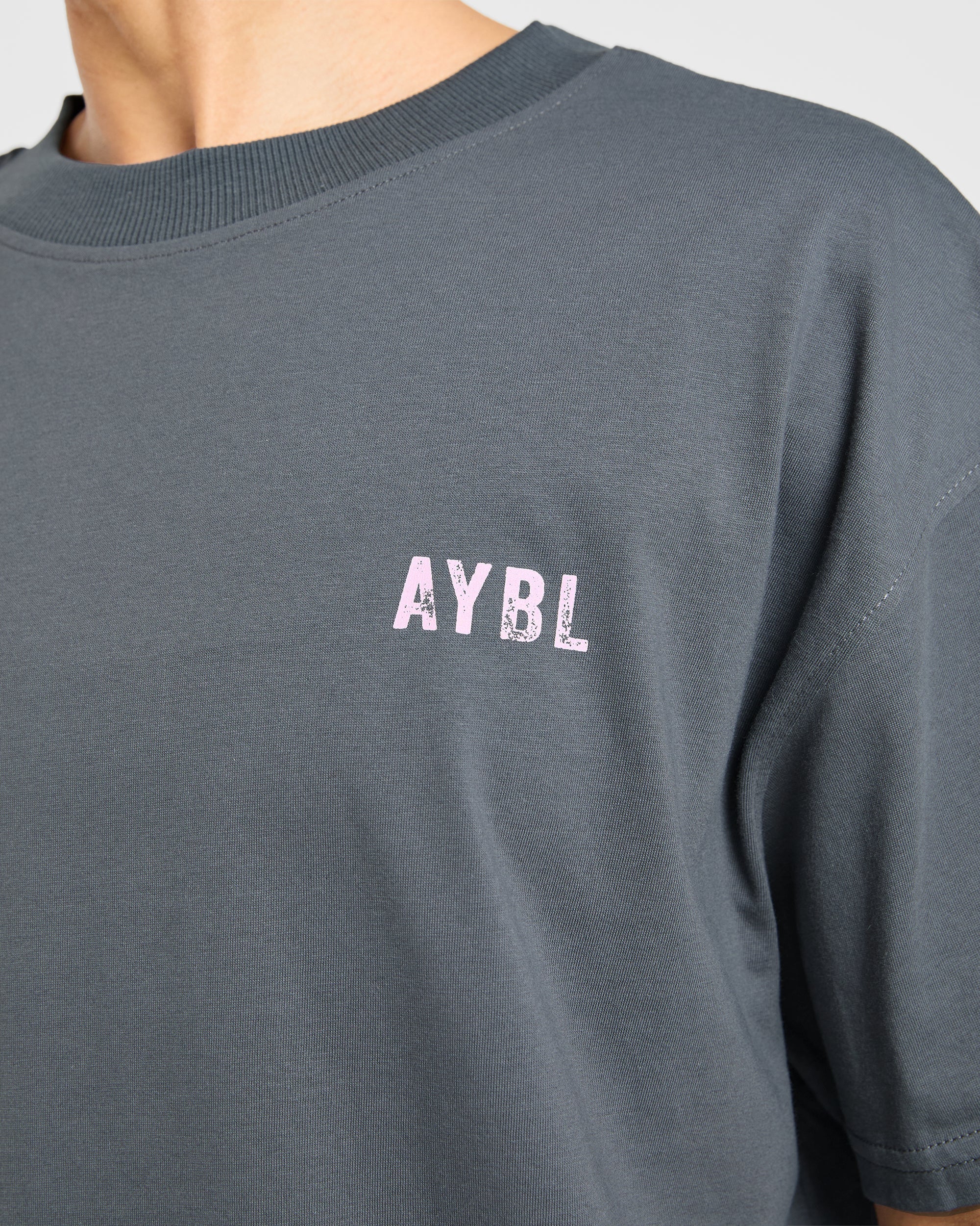 Sculpting Season Oversized T Shirt - Grey/Pink - Image 5
