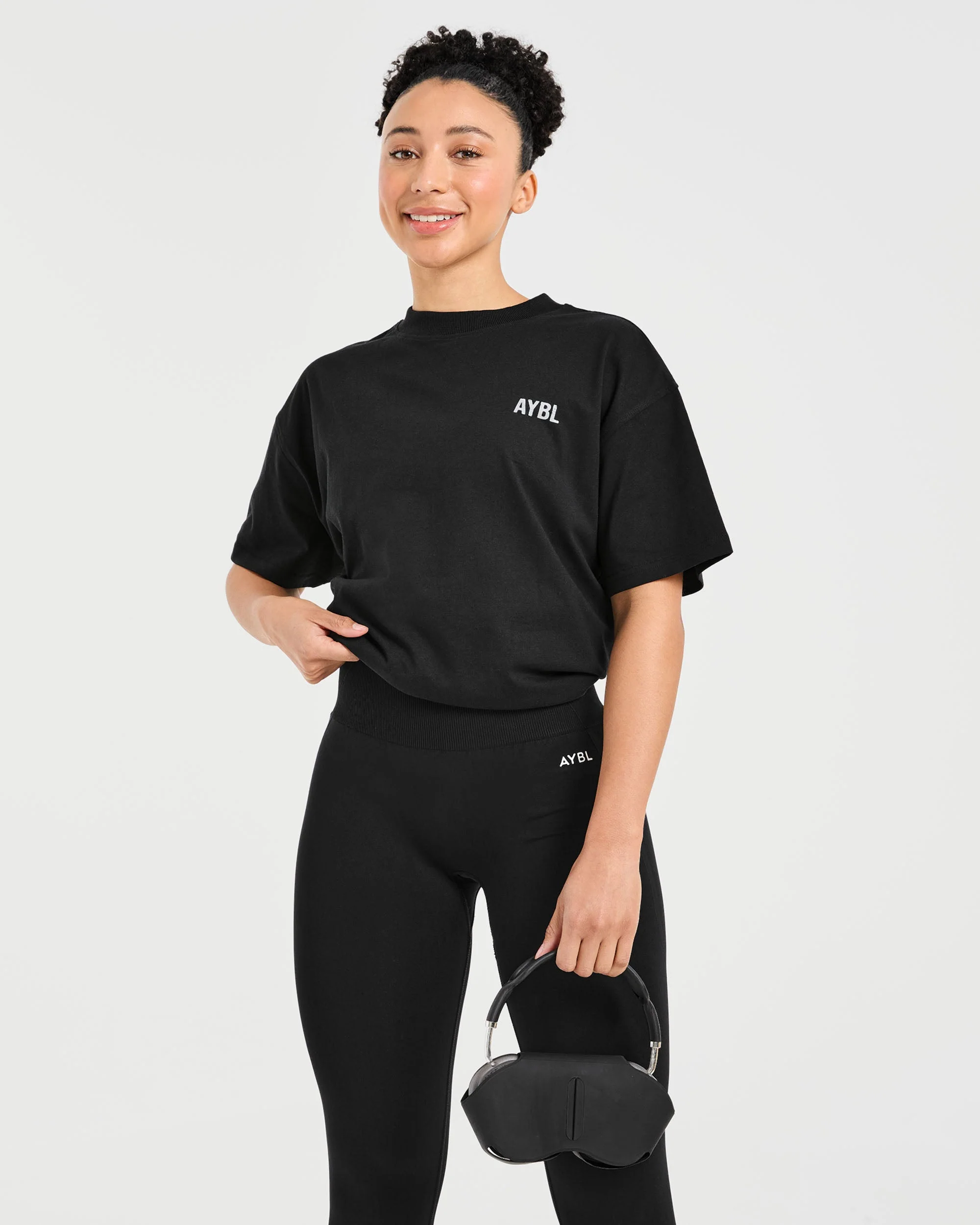 Show Up Oversized T Shirt - Black - Image 7