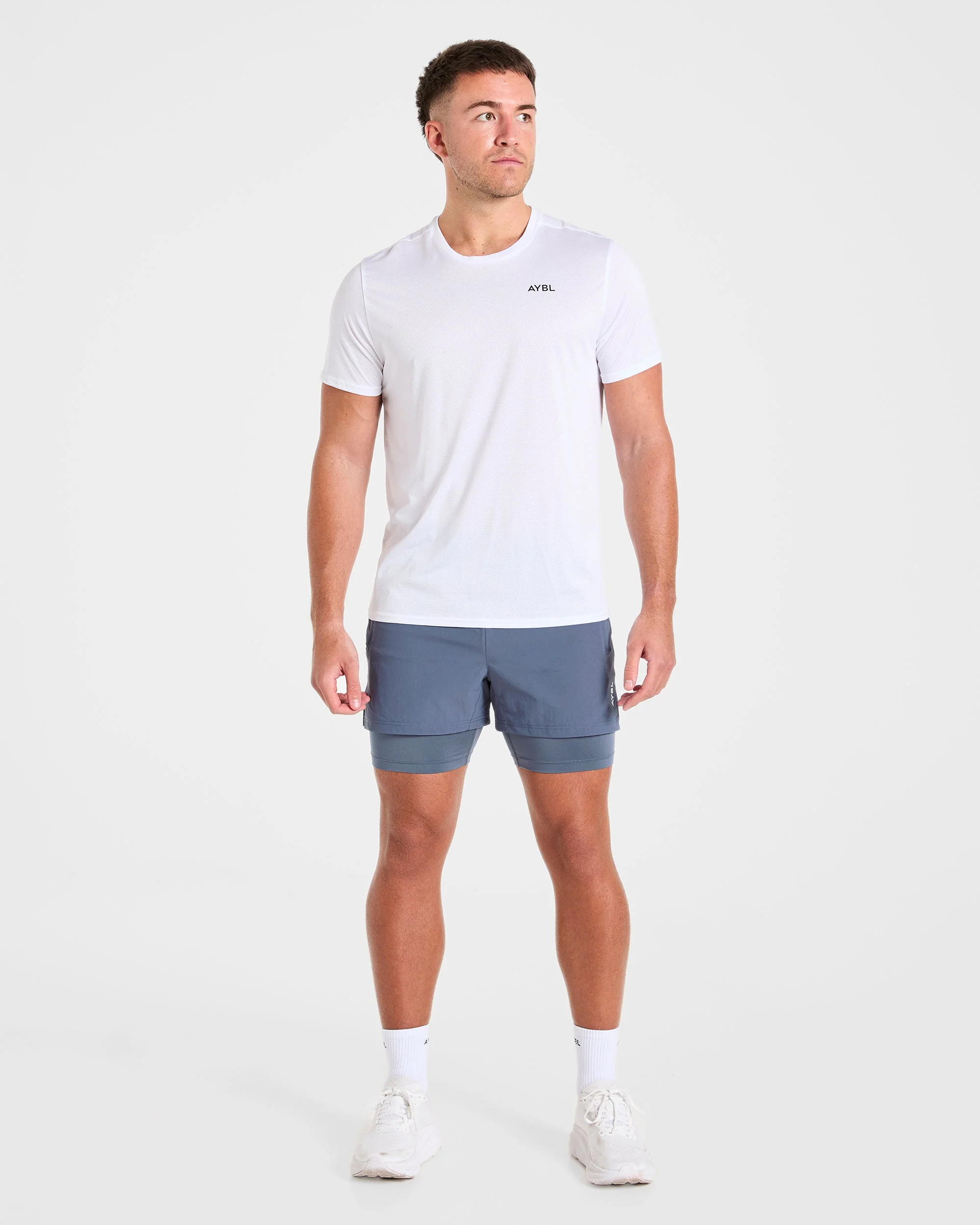 Signature 2 in 1 Shorts - Steel Blue - Image 3