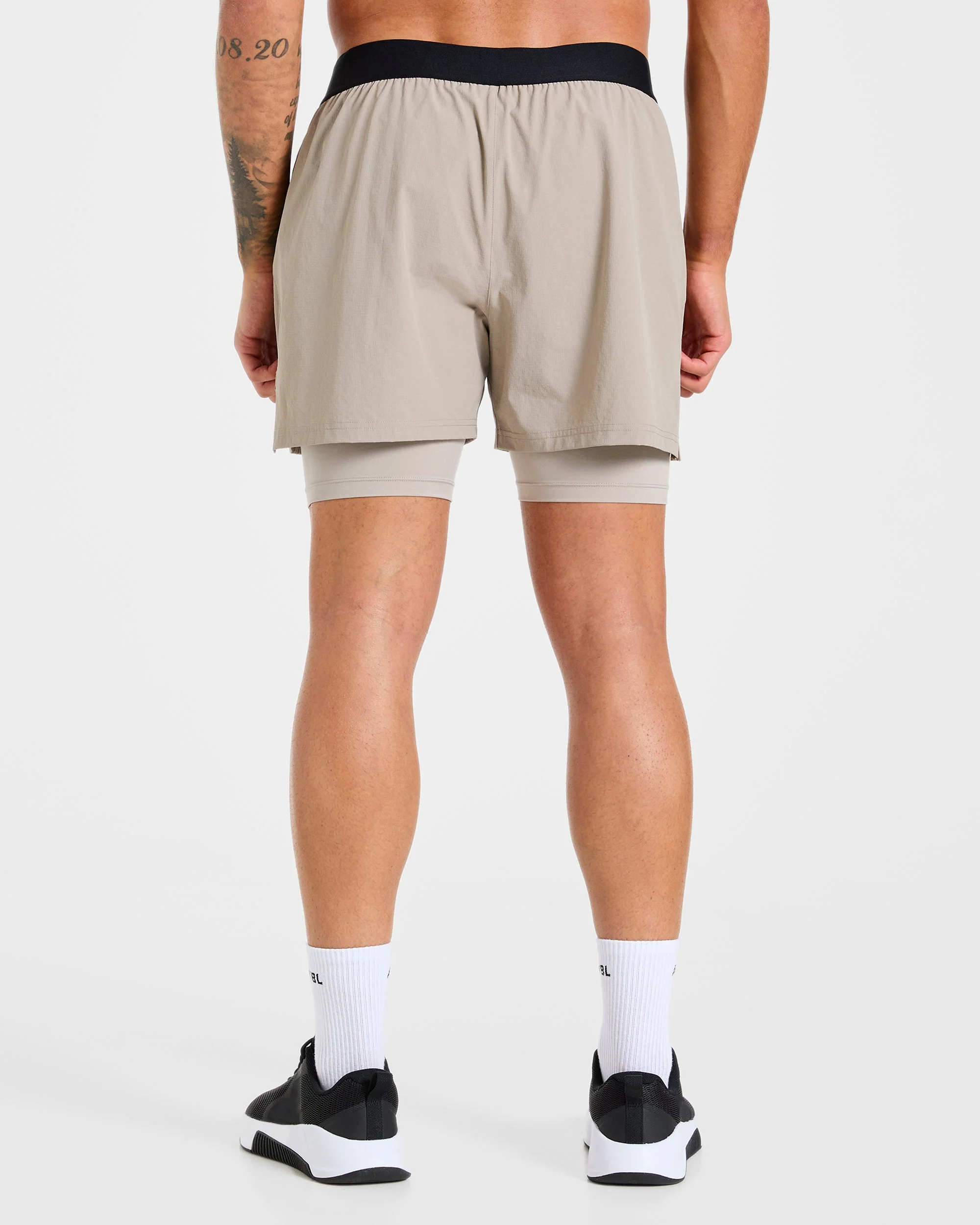 Signature 2 in 1 Shorts - Stone - Image 2