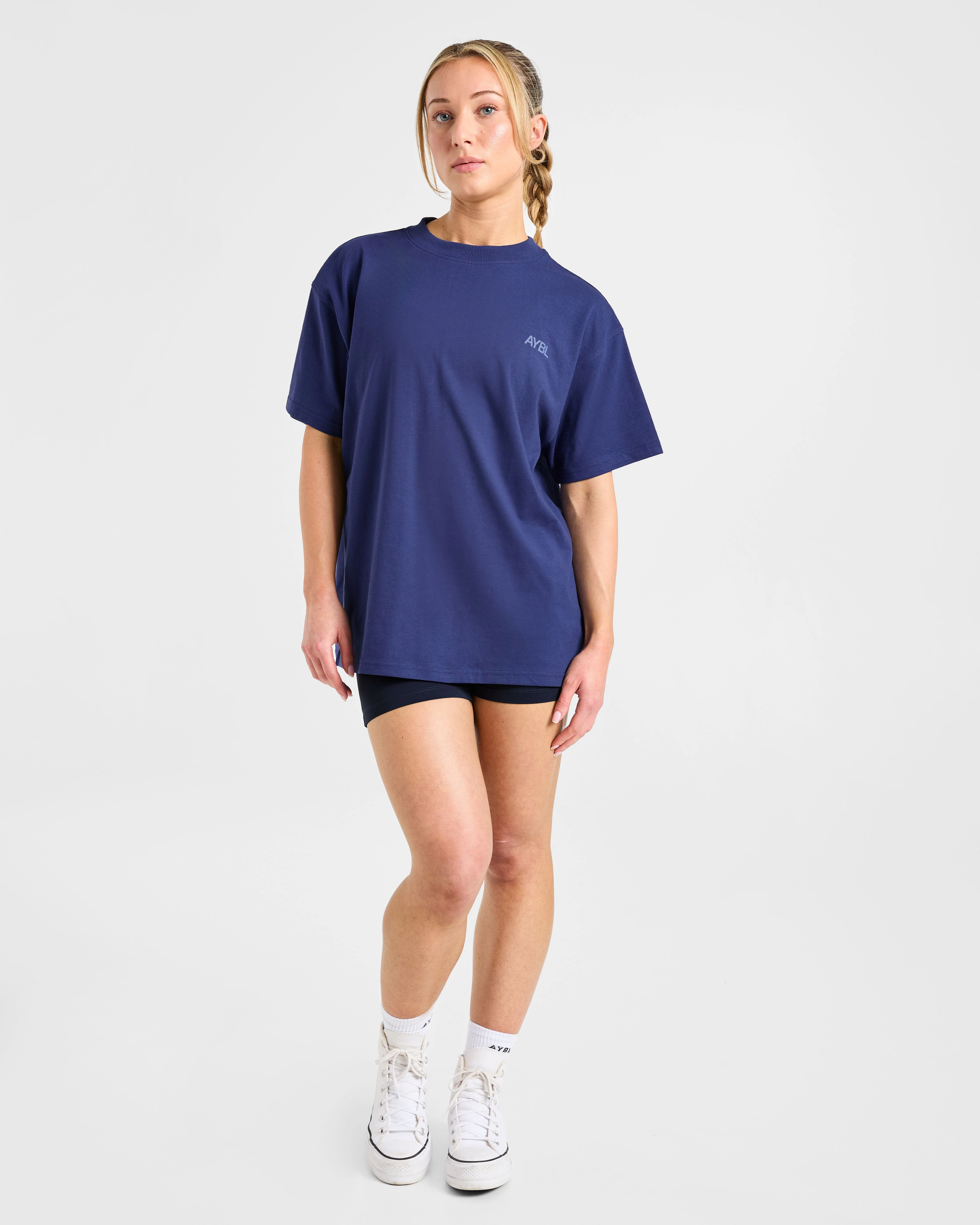 Sport Society Oversized T Shirt - Muted Navy - Image 3