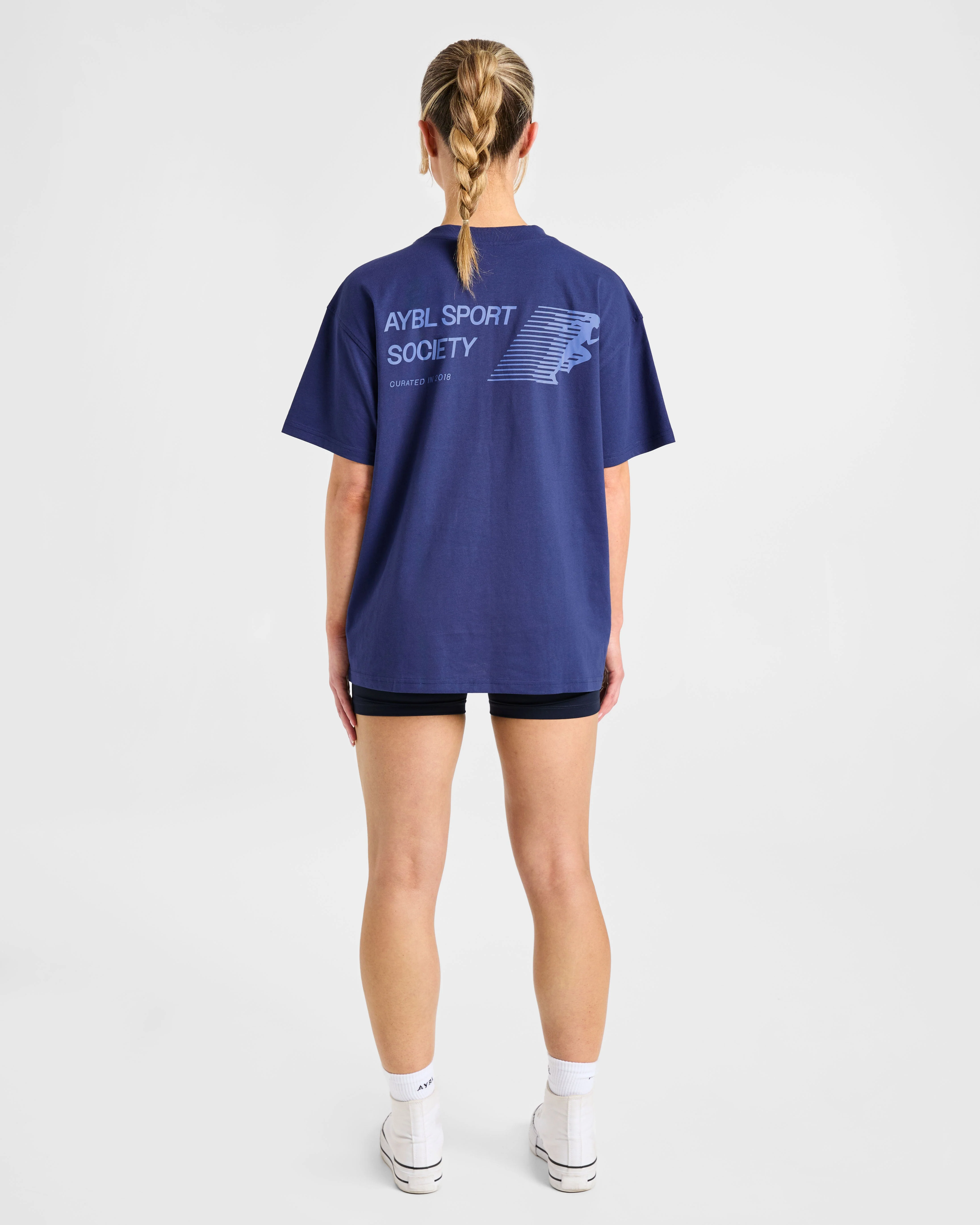 Sport Society Oversized T Shirt - Muted Navy - Image 4
