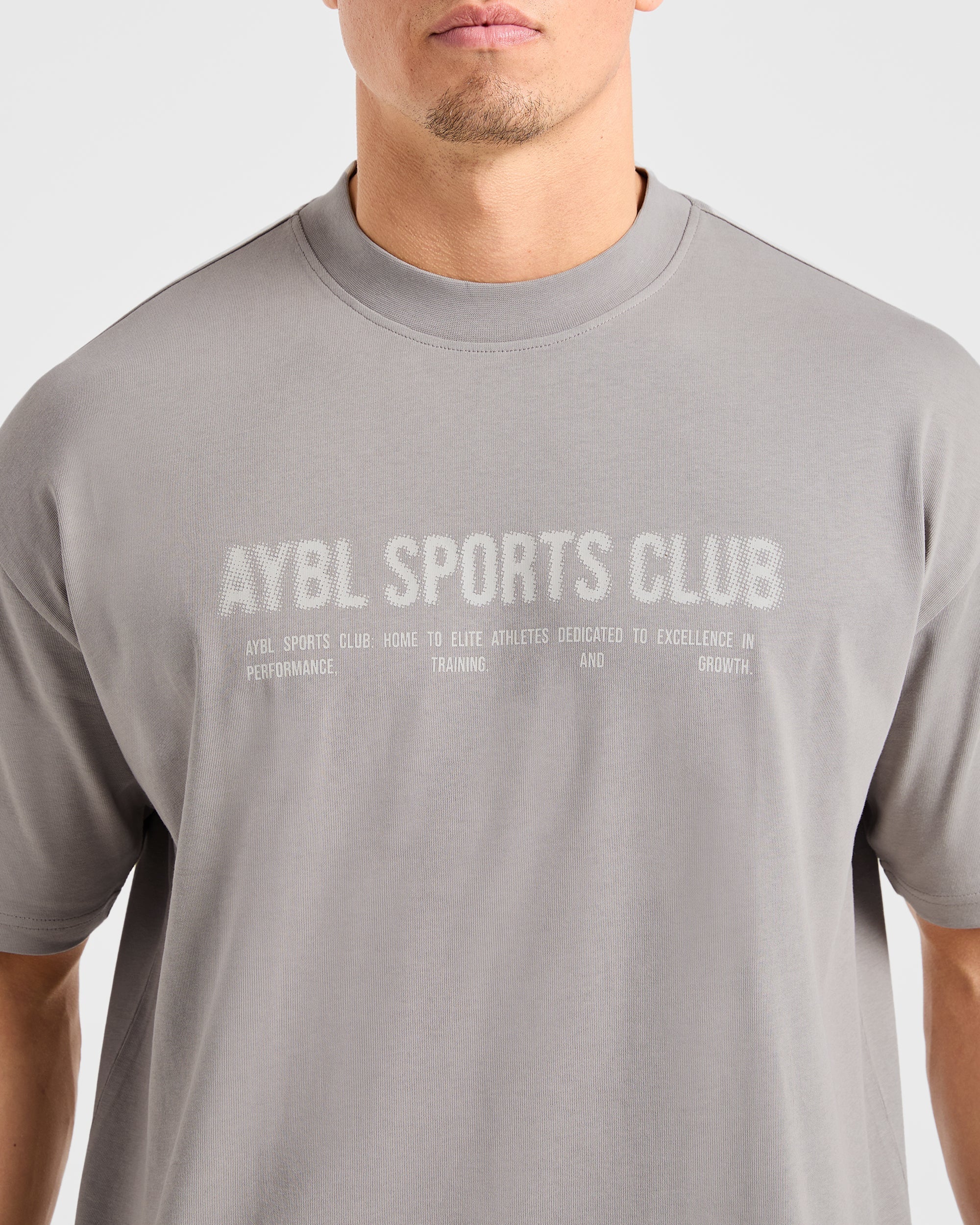 Sports Club Dot Oversized T Shirt - Cloud Grey - Image 6