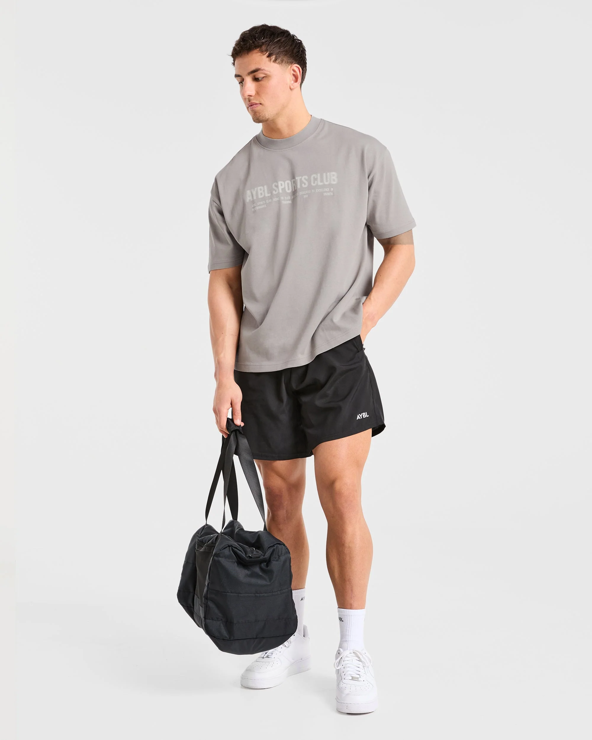Sports Club Dot Oversized T Shirt - Cloud Grey - Image 8