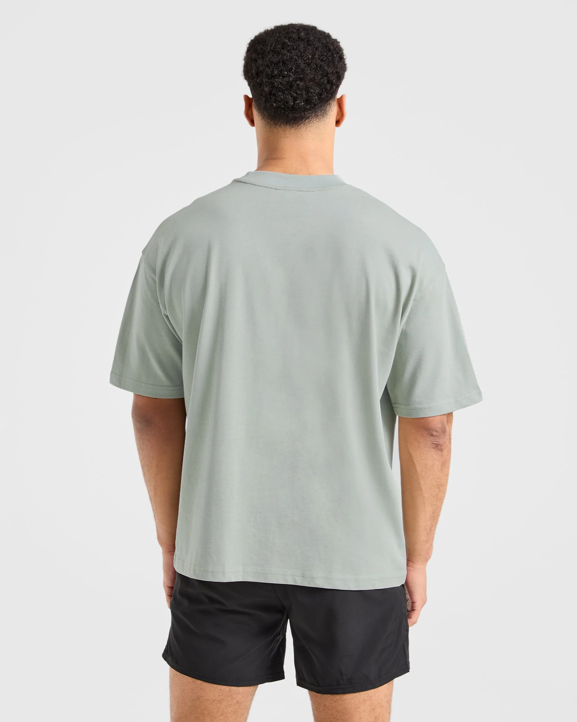 Sports Club Dot Oversized T Shirt - Green Mist - Image 2