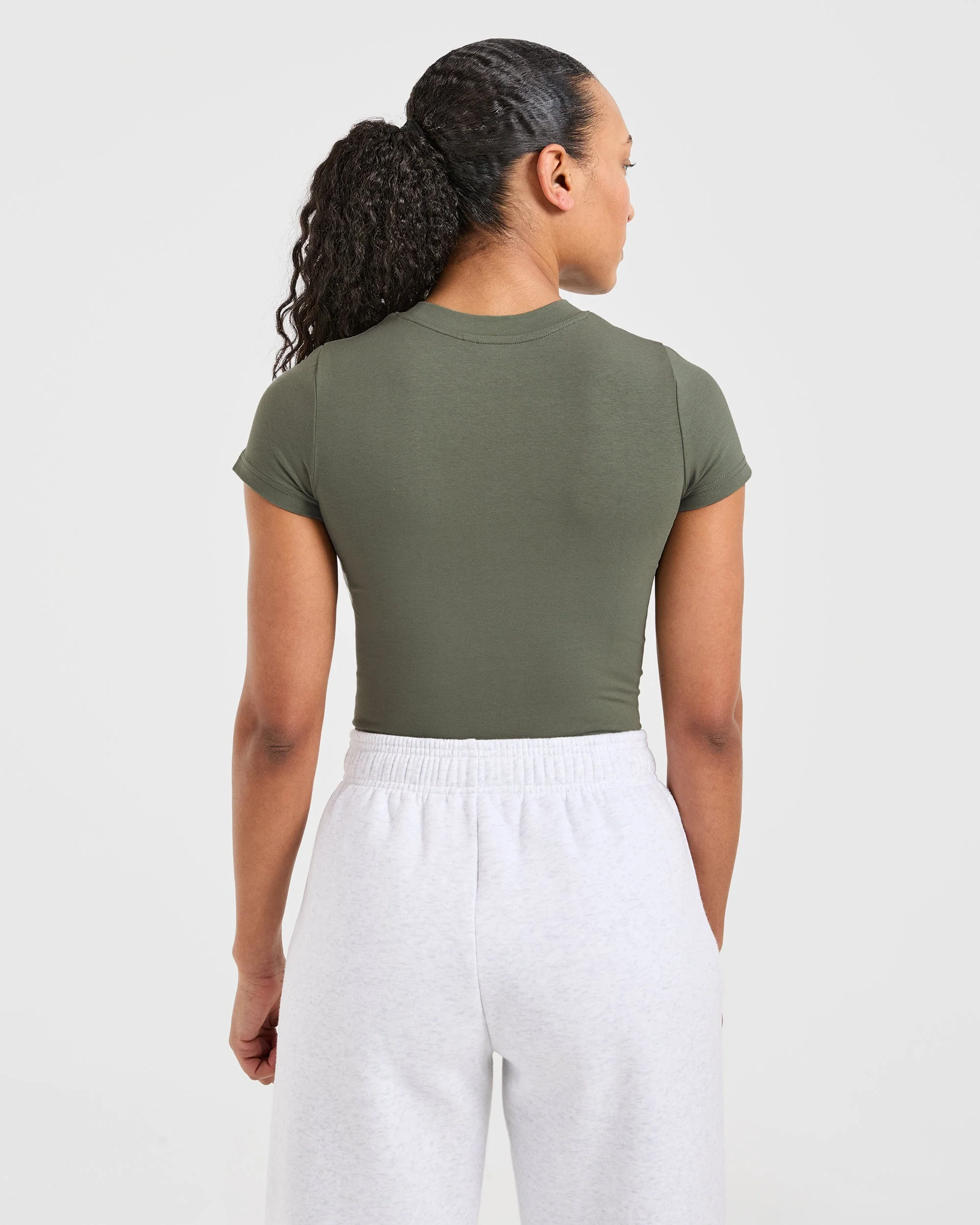 Sports Club Varsity Baby Tee - Forest Green - Image 2