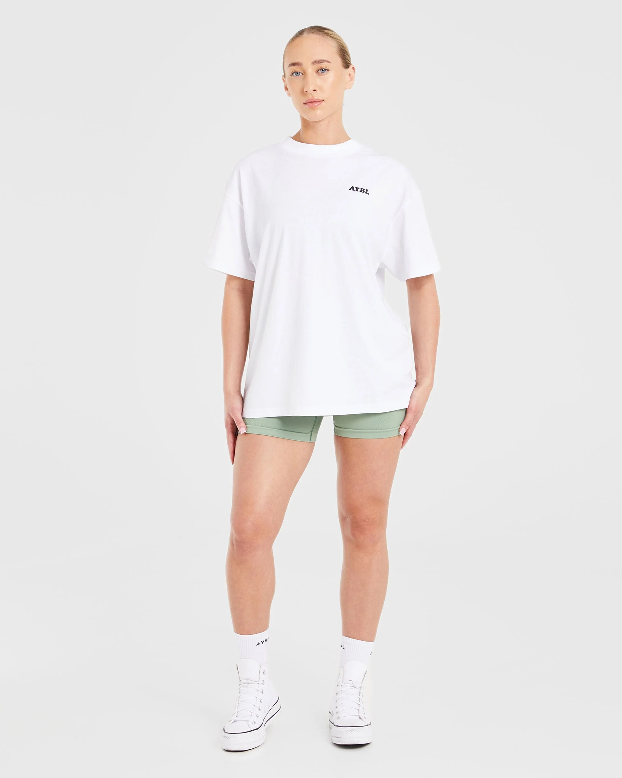 Sports Club Wavy Oversized T Shirt - White - Image 4