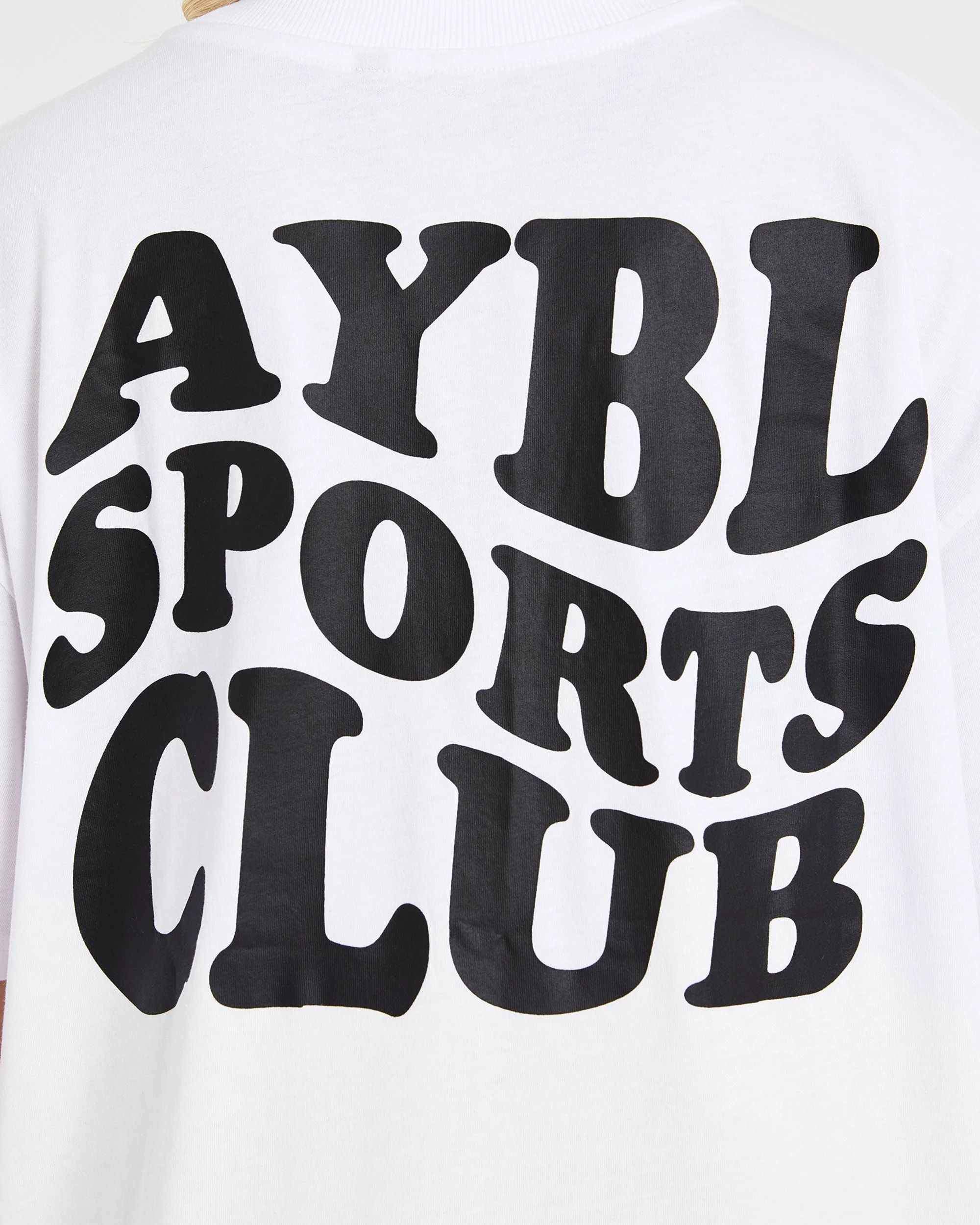 Sports Club Wavy Oversized T Shirt - White - Image 5