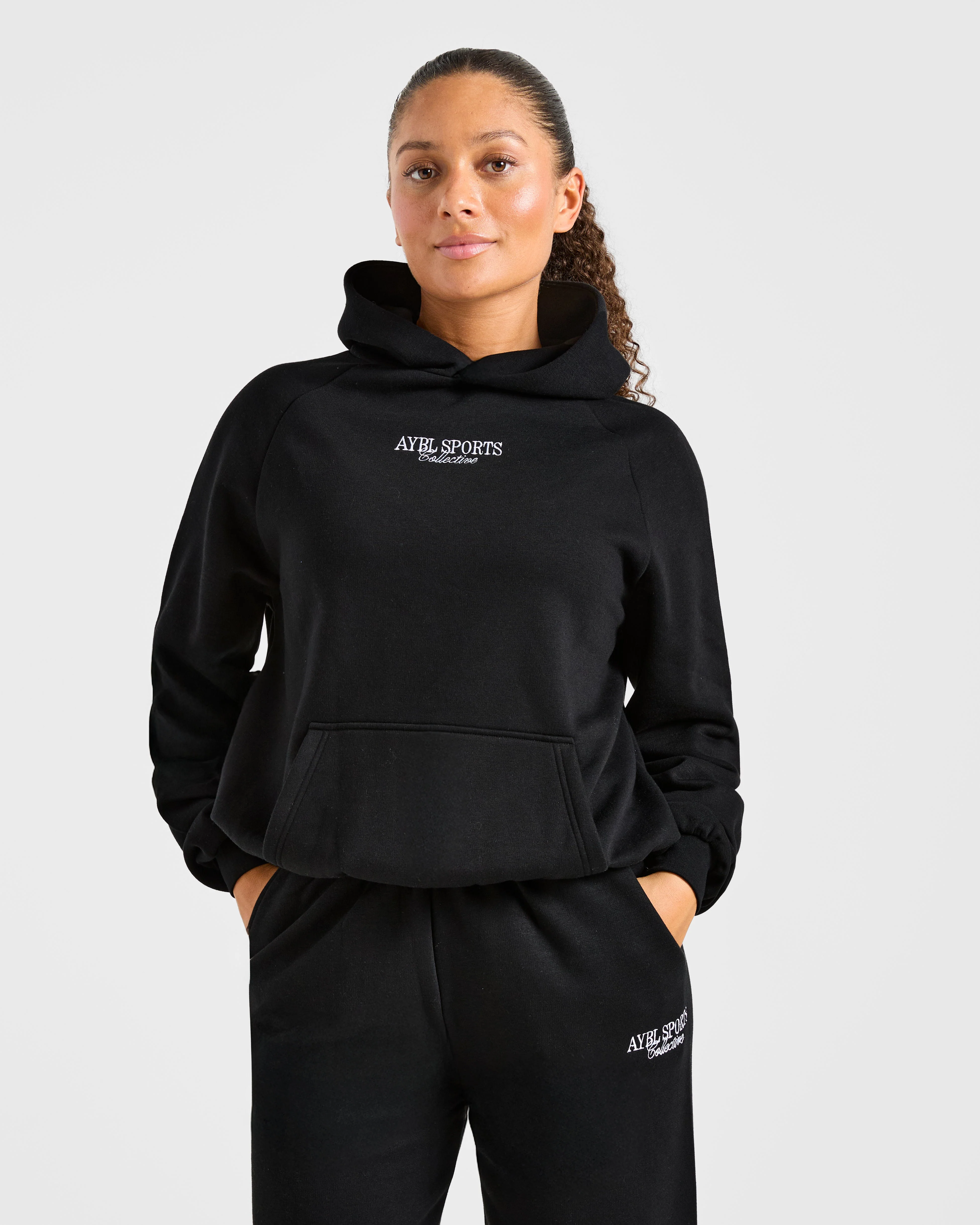 Sports Collective Oversized Hoodie - Black - Image 2