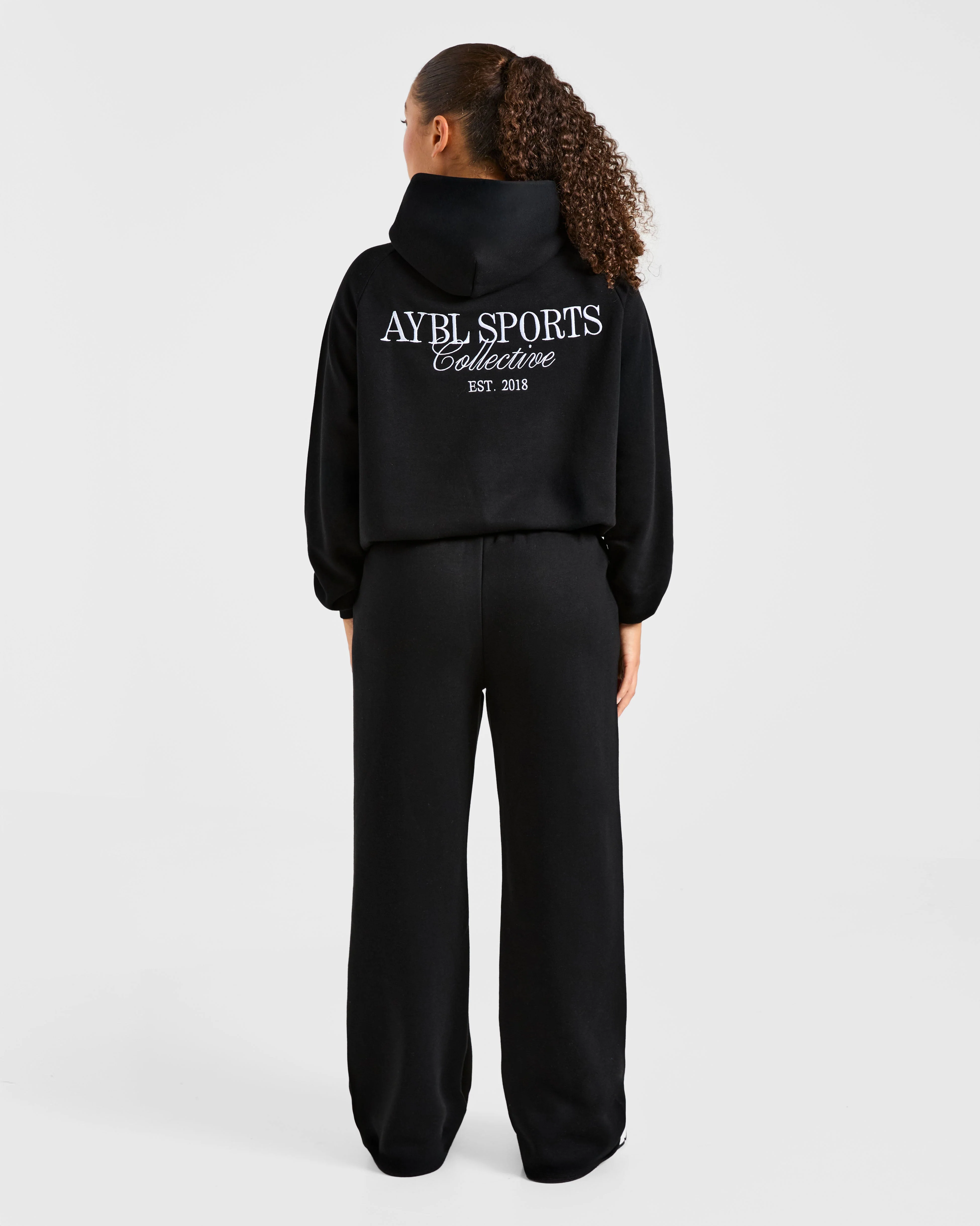 Sports Collective Oversized Hoodie - Black - Image 4