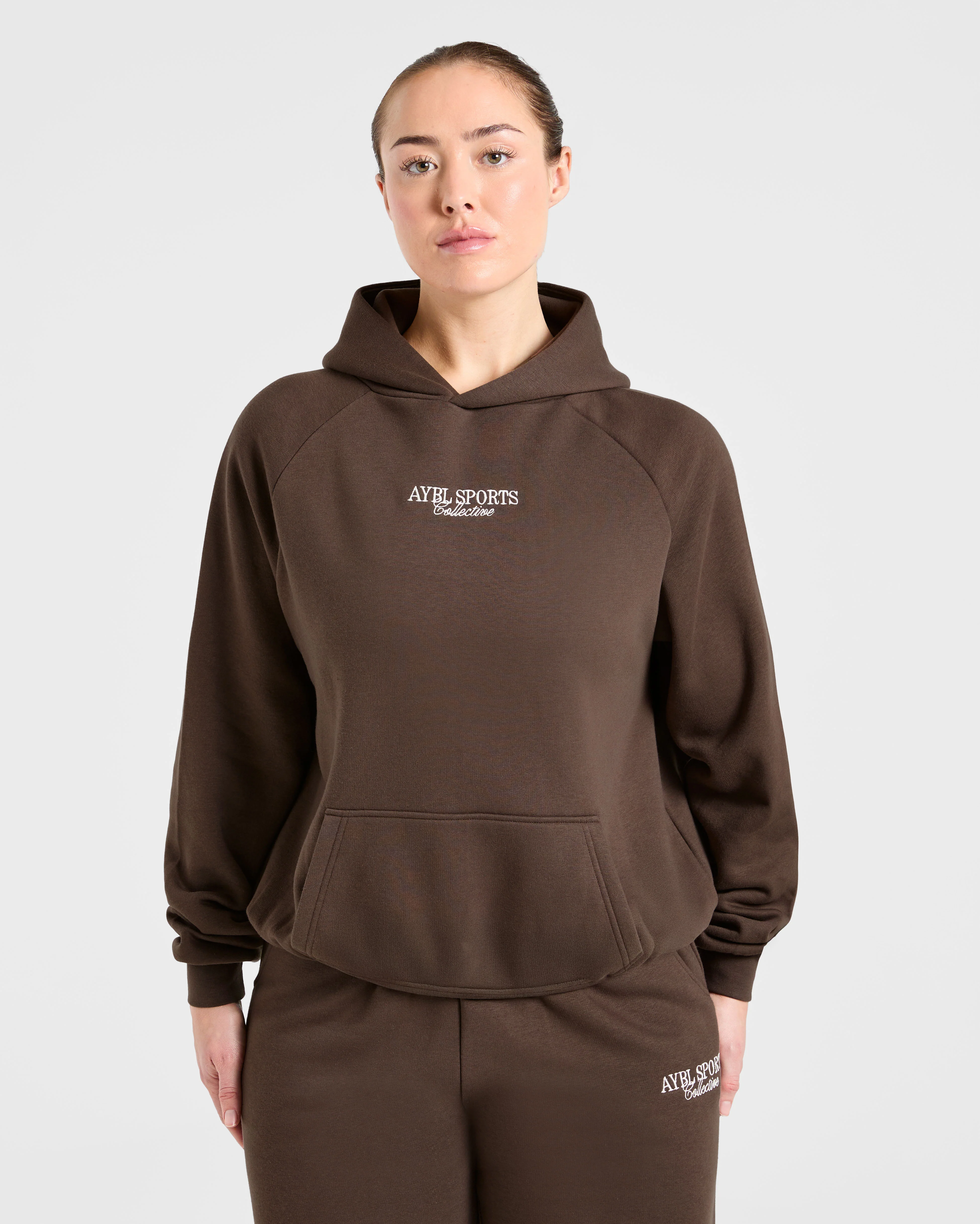 Sports Collective Oversized Hoodie - Brown - Image 2