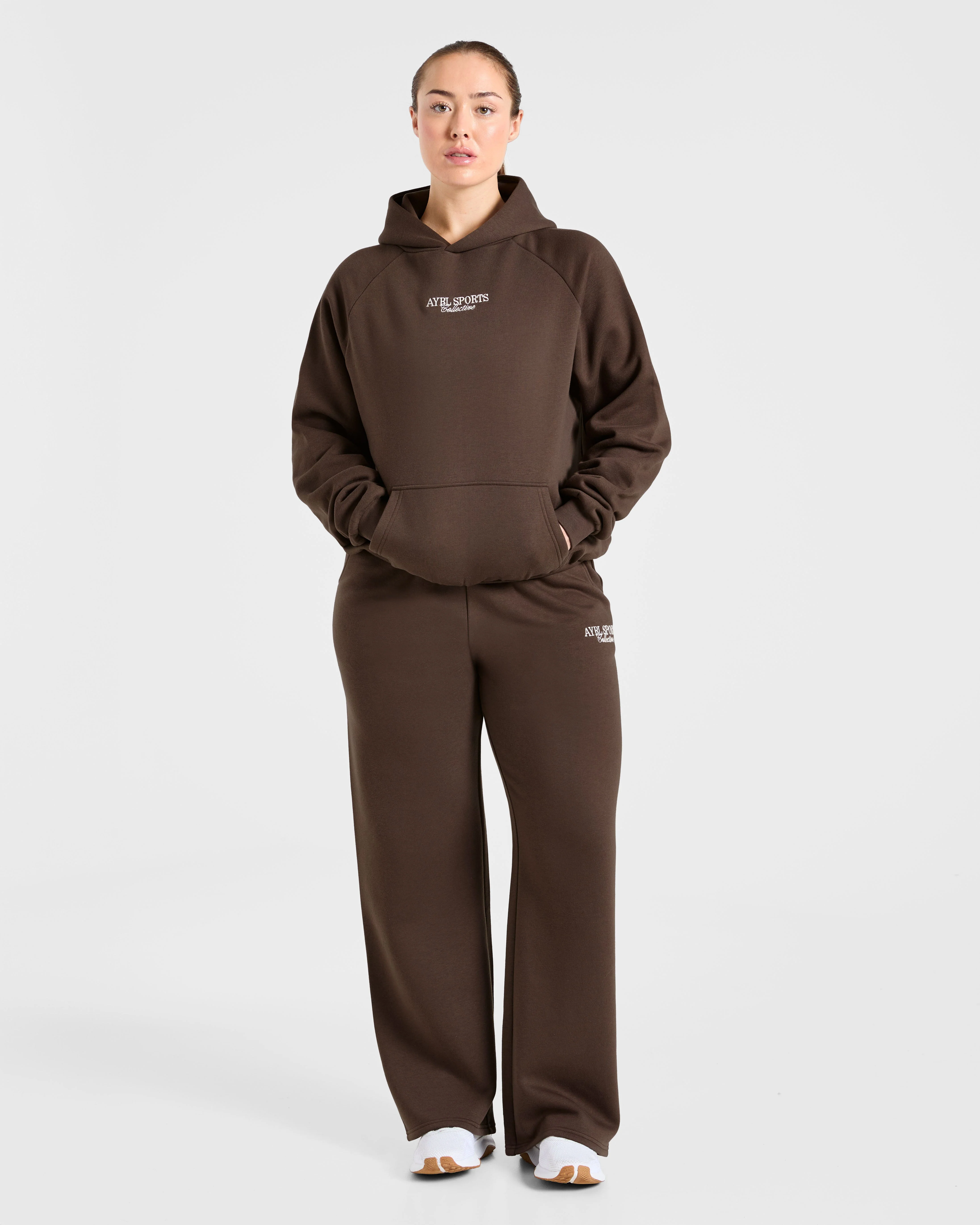 Sports Collective Oversized Hoodie - Brown - Image 3