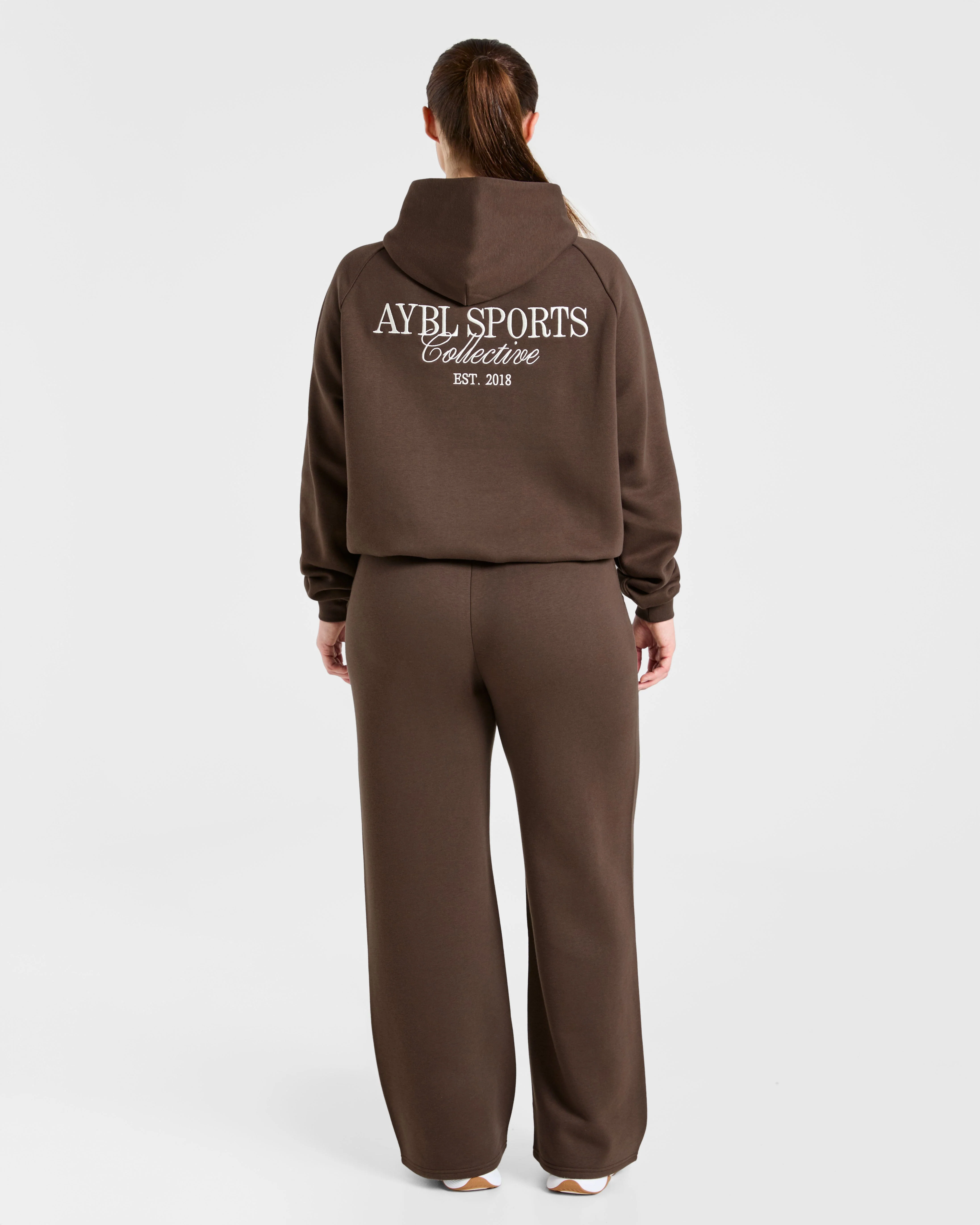 Sports Collective Oversized Hoodie - Brown - Image 4
