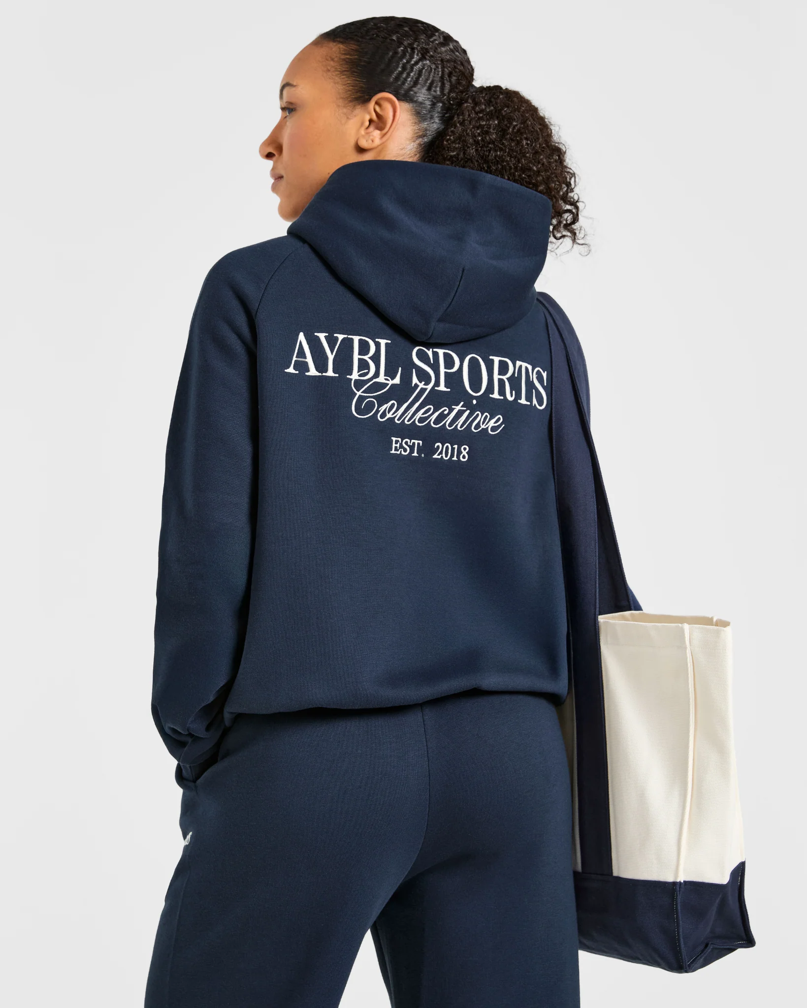 Sports Collective Oversized Hoodie - True Navy - Image 7