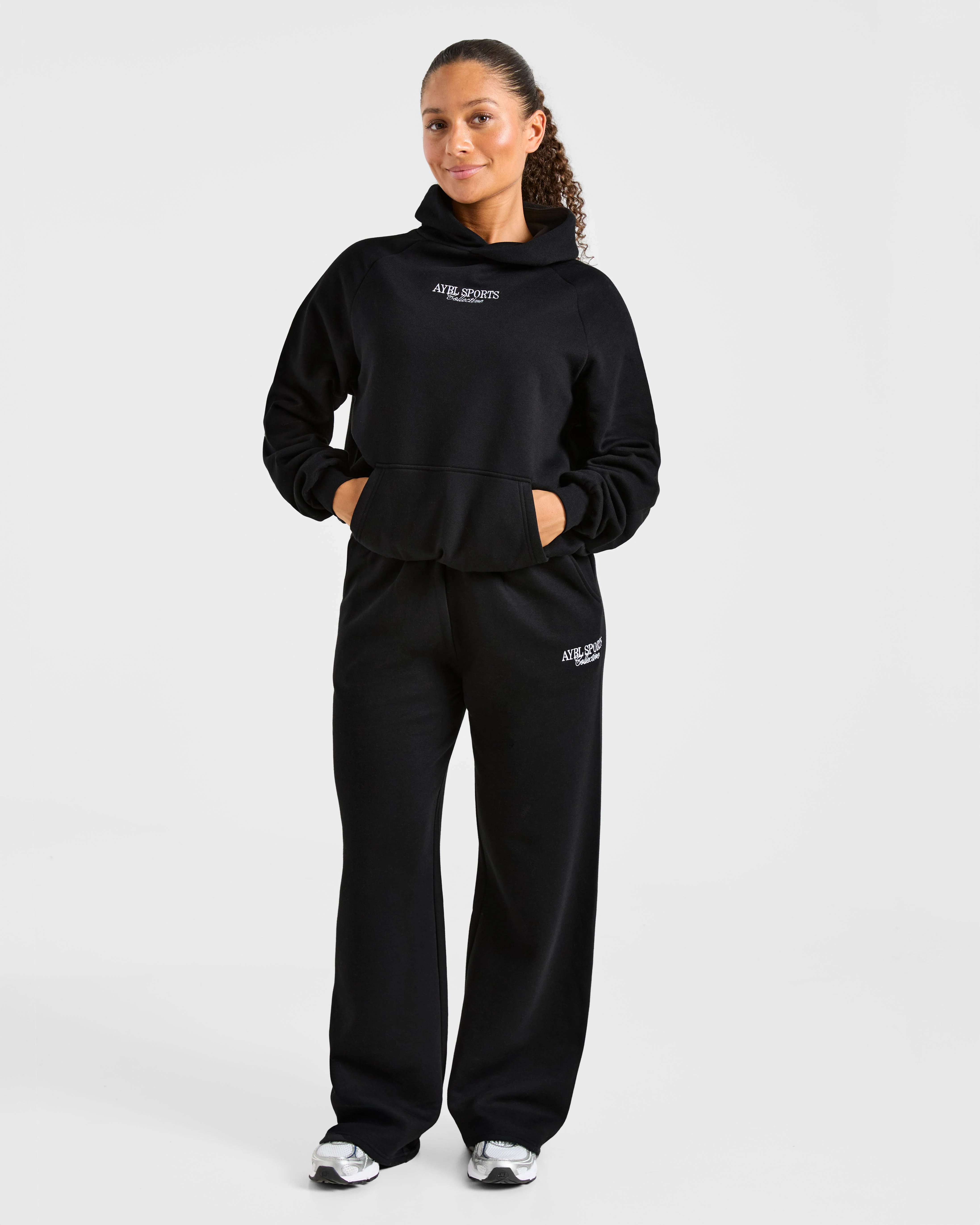 Sports Collective Oversized Straight Leg Joggers - Black - Image 3