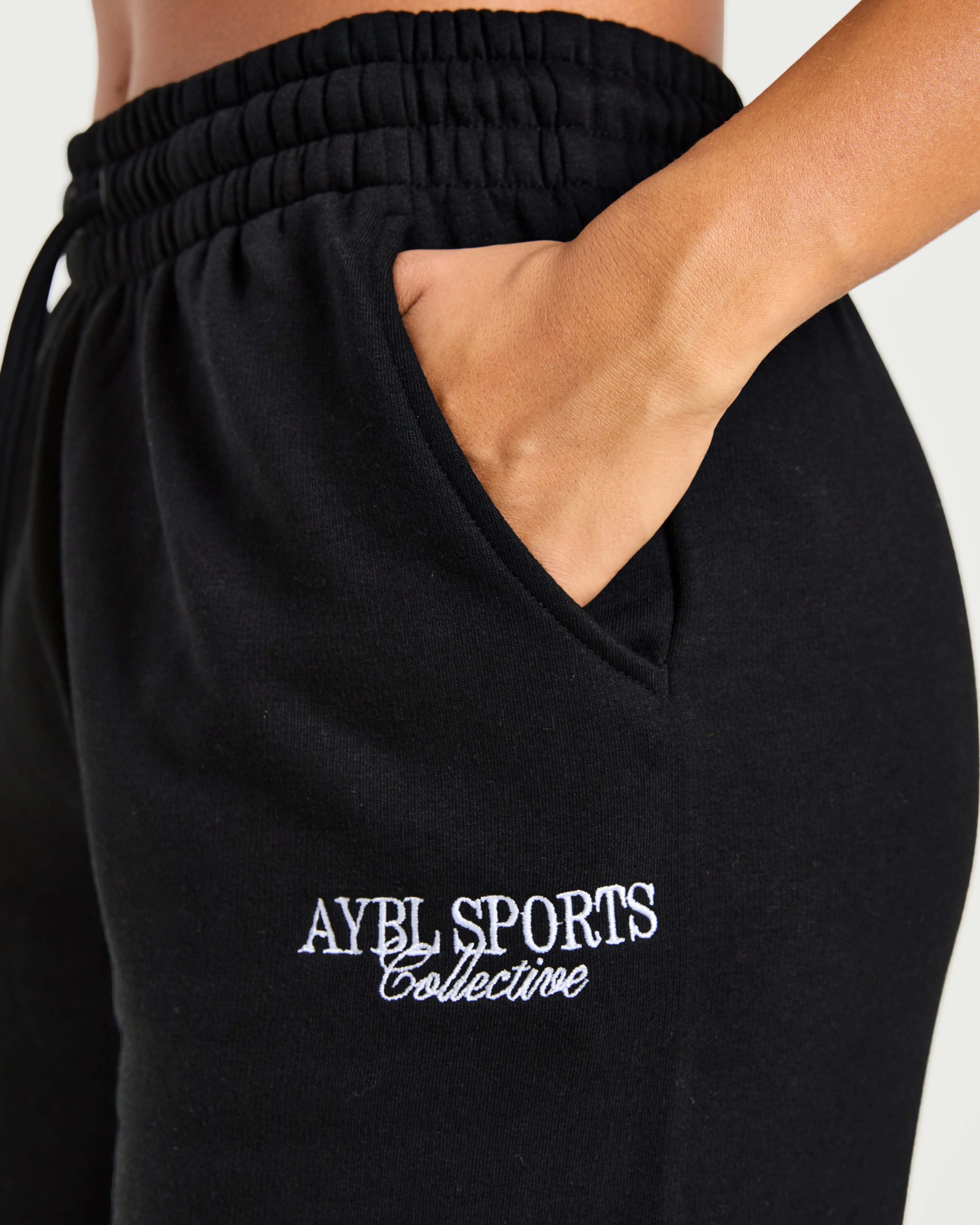 Sports Collective Oversized Straight Leg Joggers - Black - Image 5